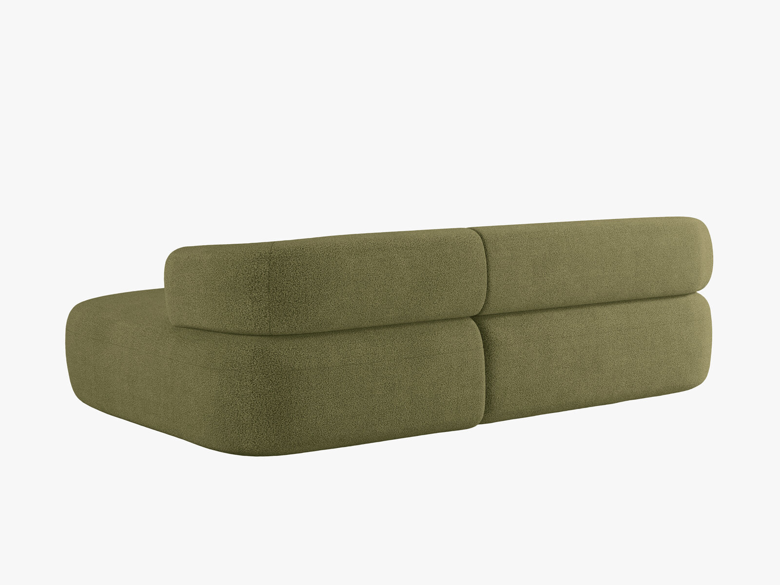 Micadoni 5-Sitzer Ecksofa Jenny Rechts Boucle Now or Never Grün