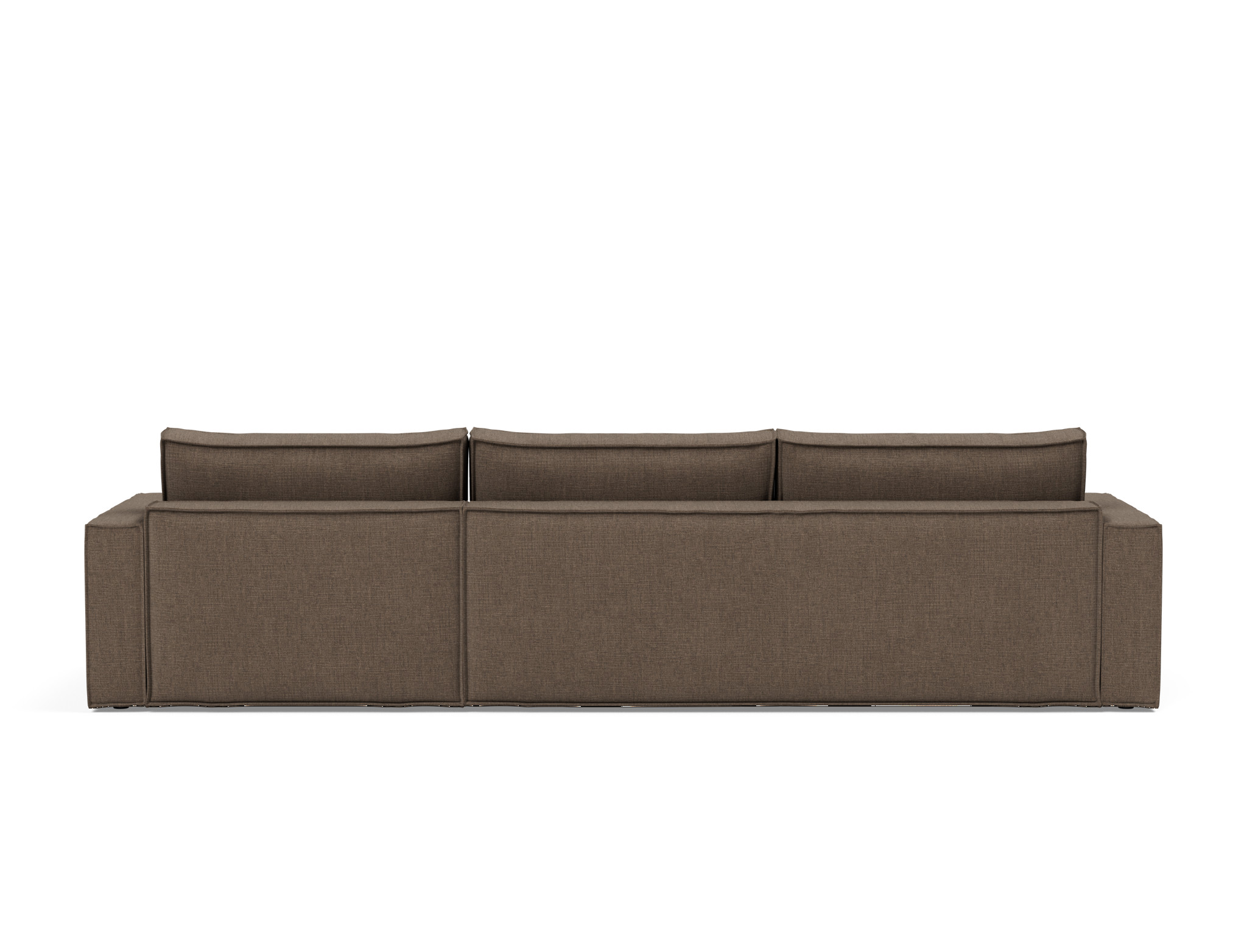 Schlafsofa Newilla mit Chaiselongue Chenille Esina 411-Cedar-Brown