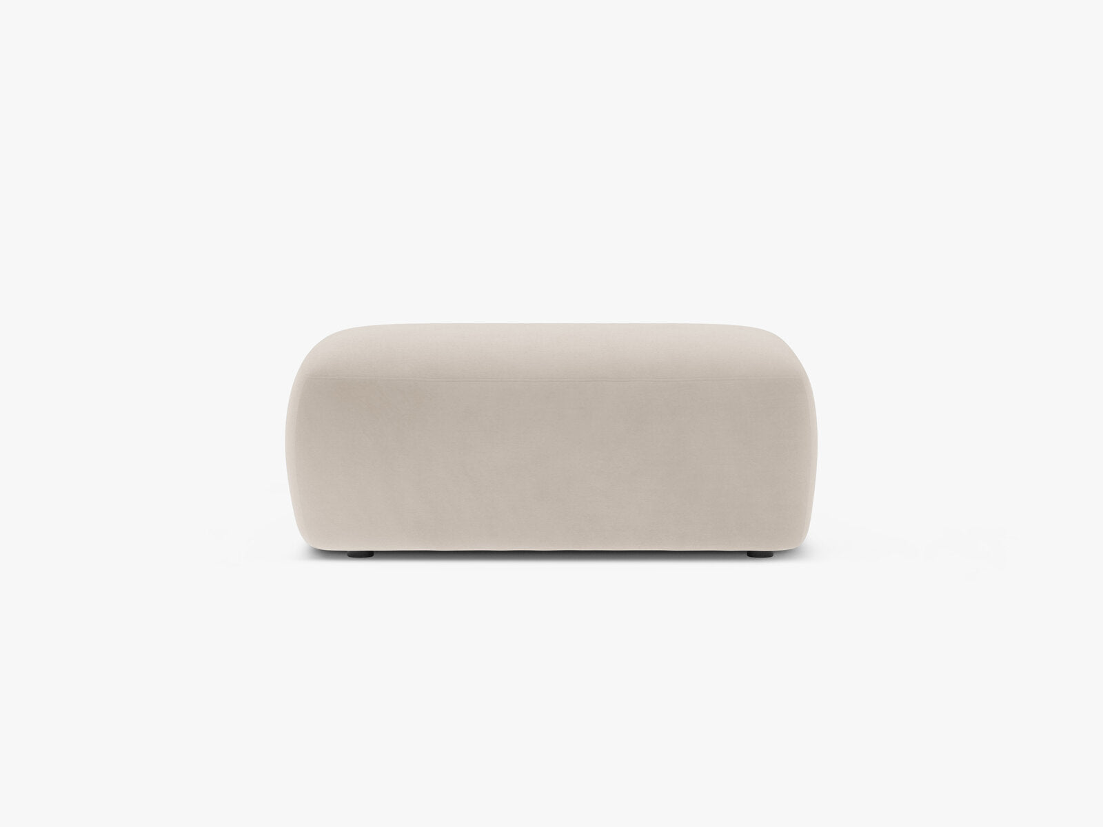 Micadoni Hocker Kate 1-Sitzer Samt Beige