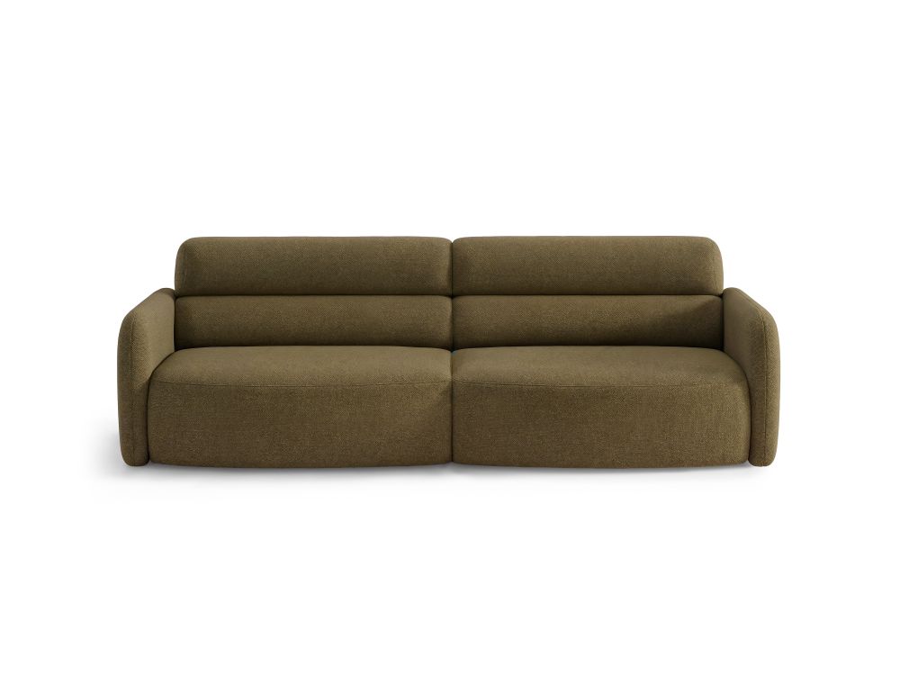 Cosmopolitan Design Sofa Malmo 4-Sitzer Strukturierter Stoff Scott Olive
