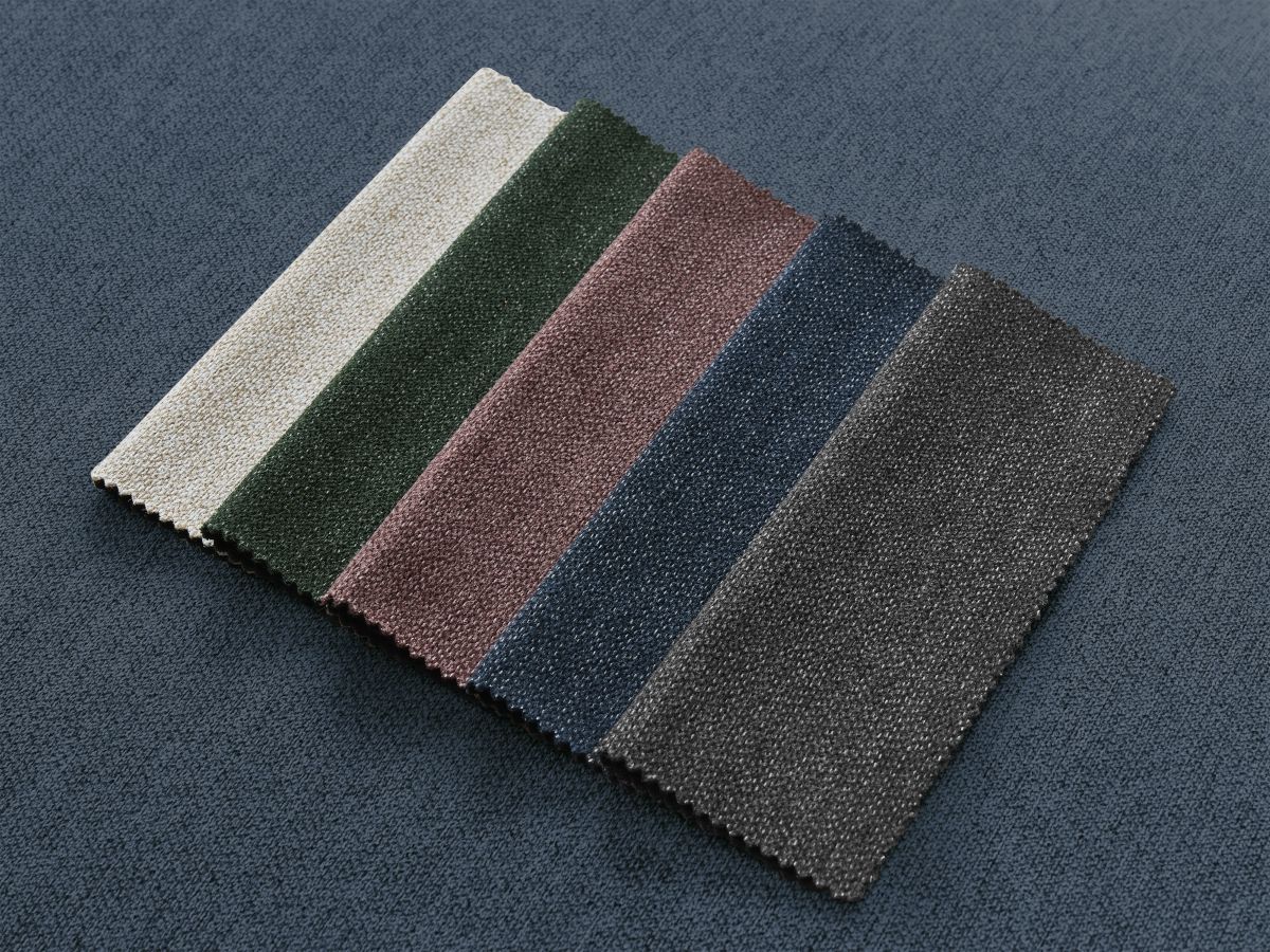 Bobochic Rousseau Ecksofa Melange-Stoff Dunkelblau Ecke links