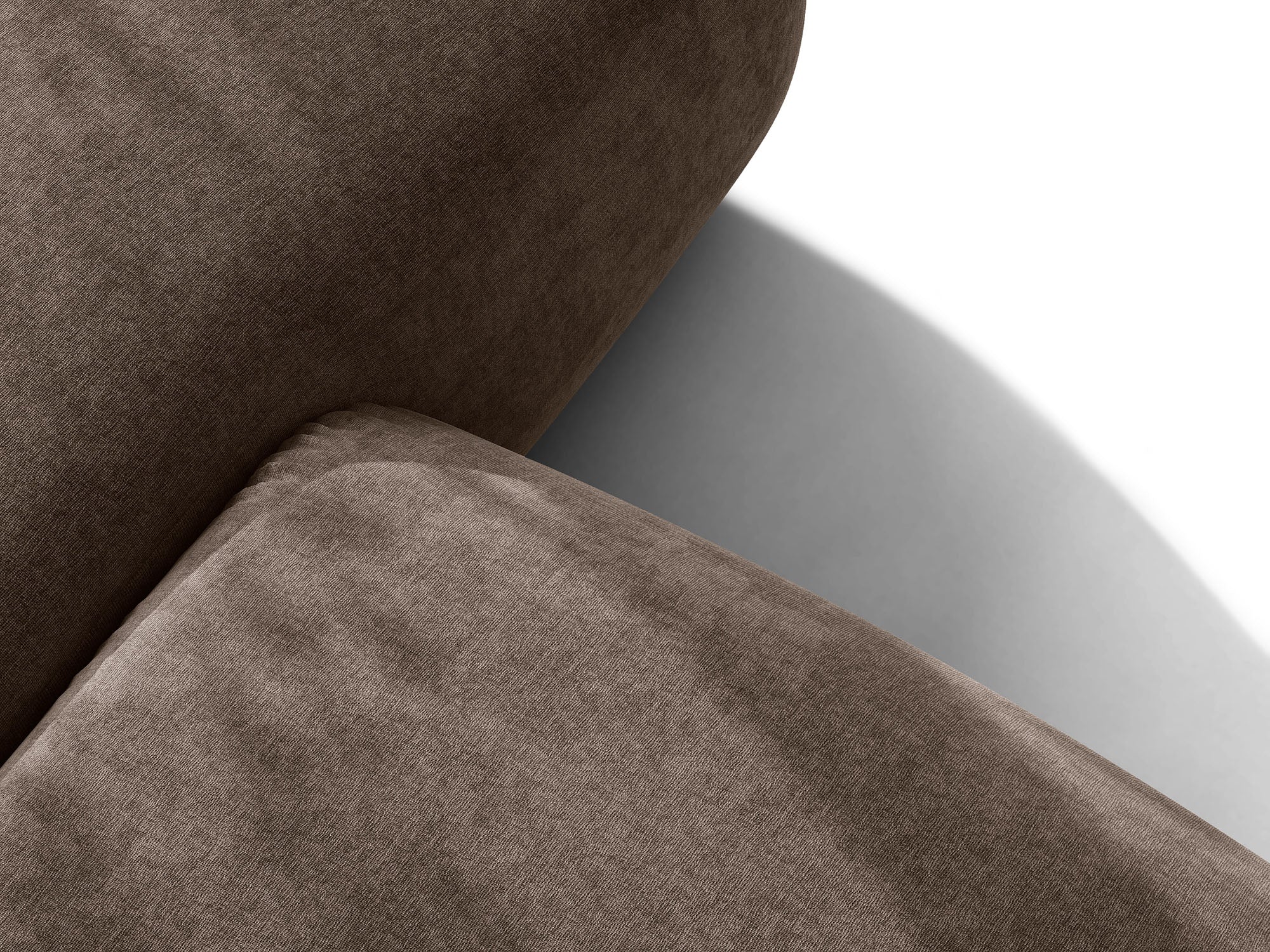 Micadoni Ophelia Sofa 4-Sitzer Strukturierter Stoff Liberty Cappuccino