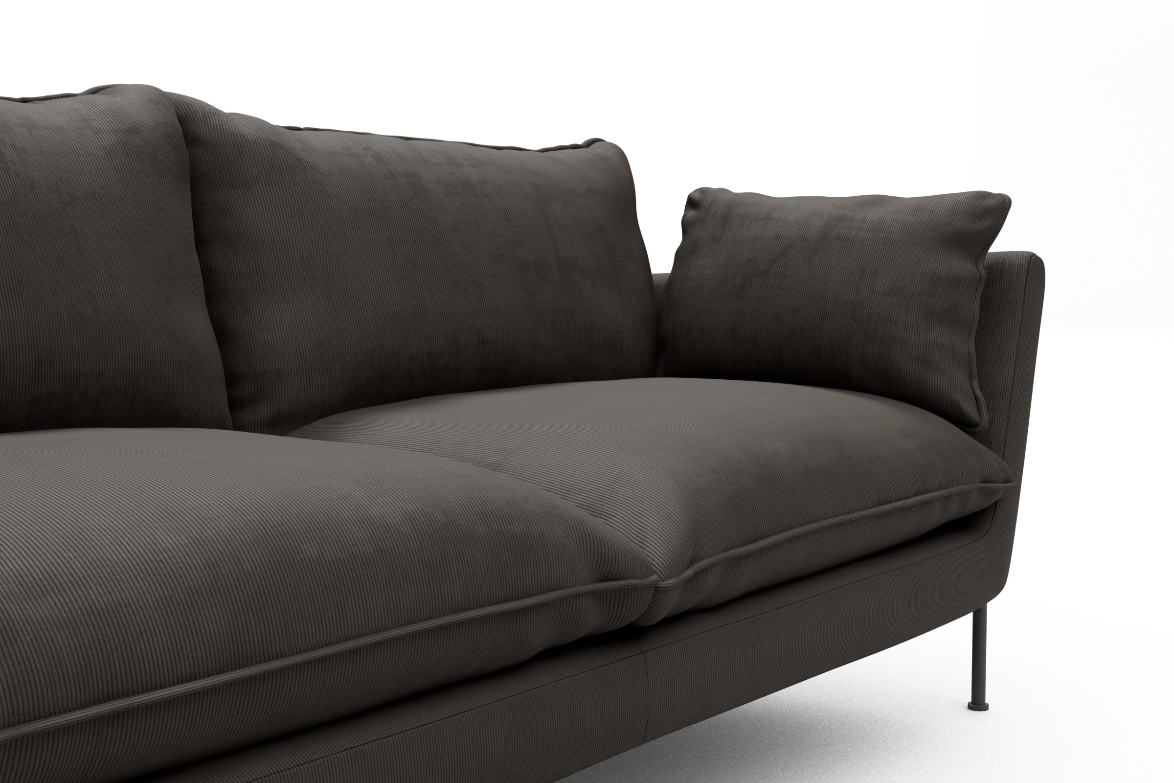 Sofa Anton PREMIUM 2-Sitzer Cordufine-Taupe