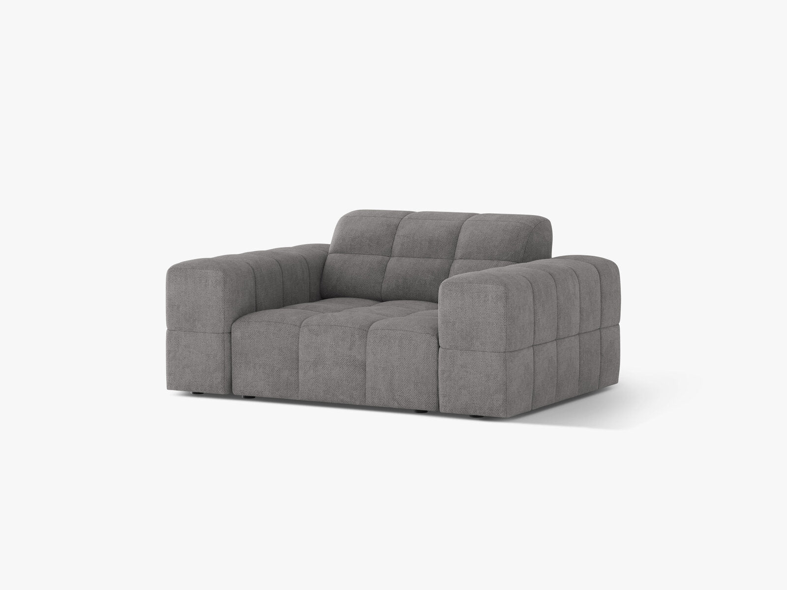 Micadoni Sessel Jennifer 1-Sitzer Chenille Eden Hellgrau