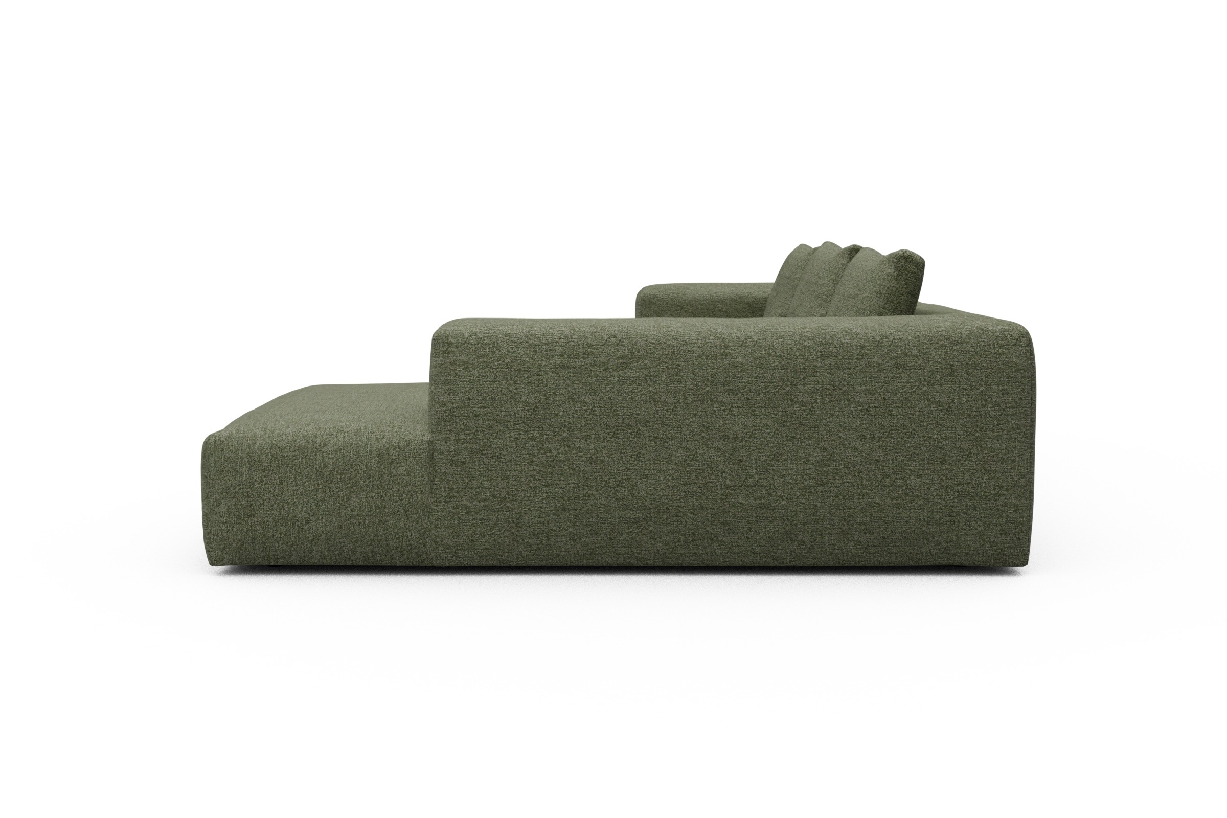 Ecksofa Fred Relax-Ecke rechts mit 2,5-Sitzer Carreno-Vivid-Green