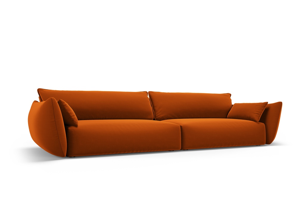 Cosmopolitan Design Sofa Matera 4-Sitzer Samt Salvador Terrakotta