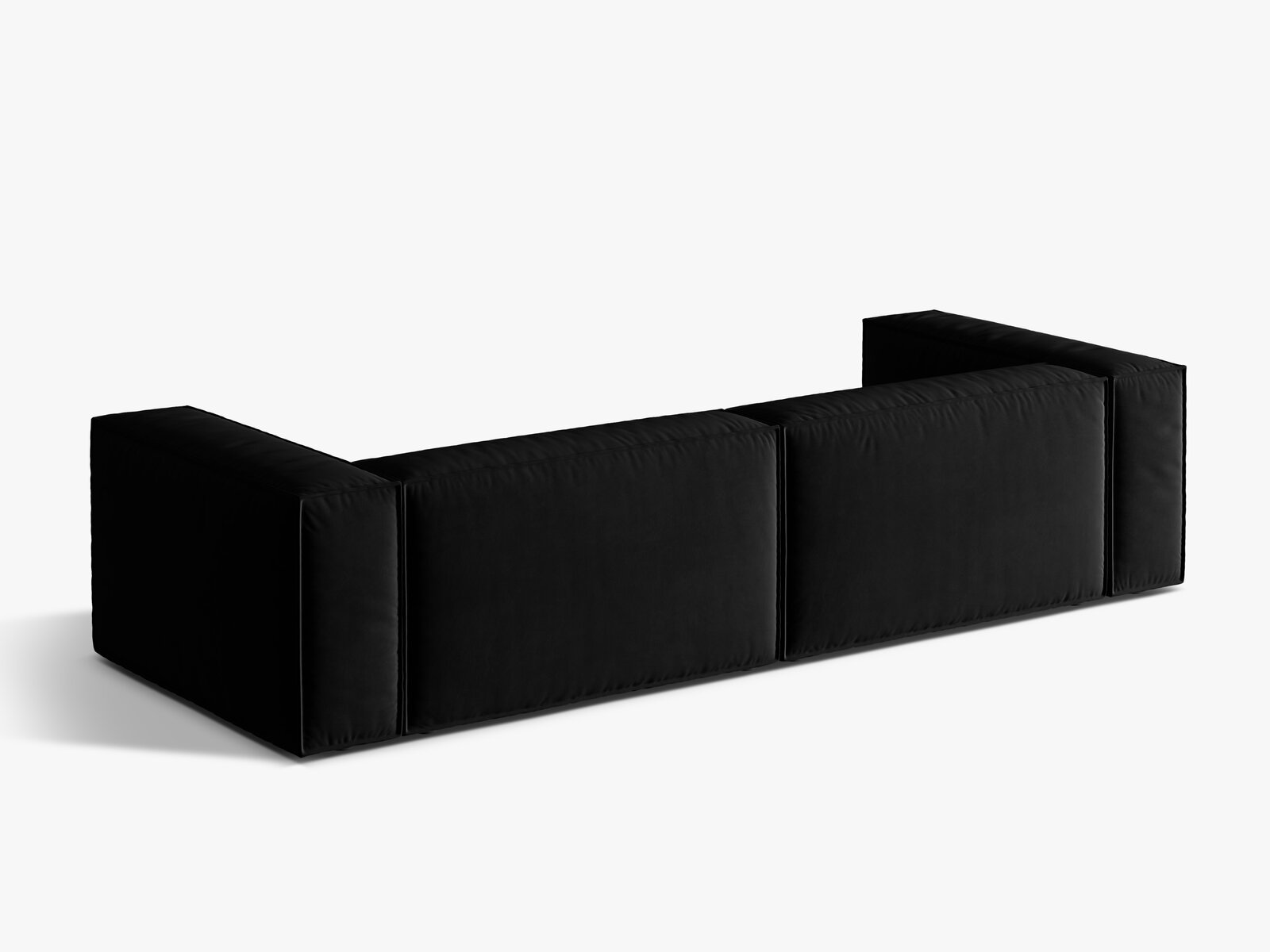 Micadoni Sofa Nuria 5-Sitzer Samt Schwarz