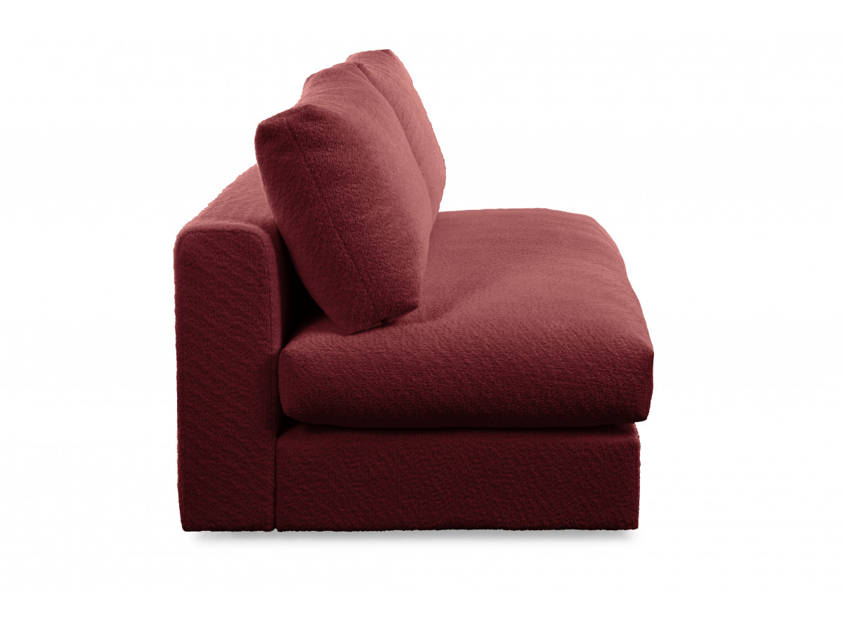 Bobochic Paris Sofamodul 2-Sitzer Bouclé-Stoff Rot