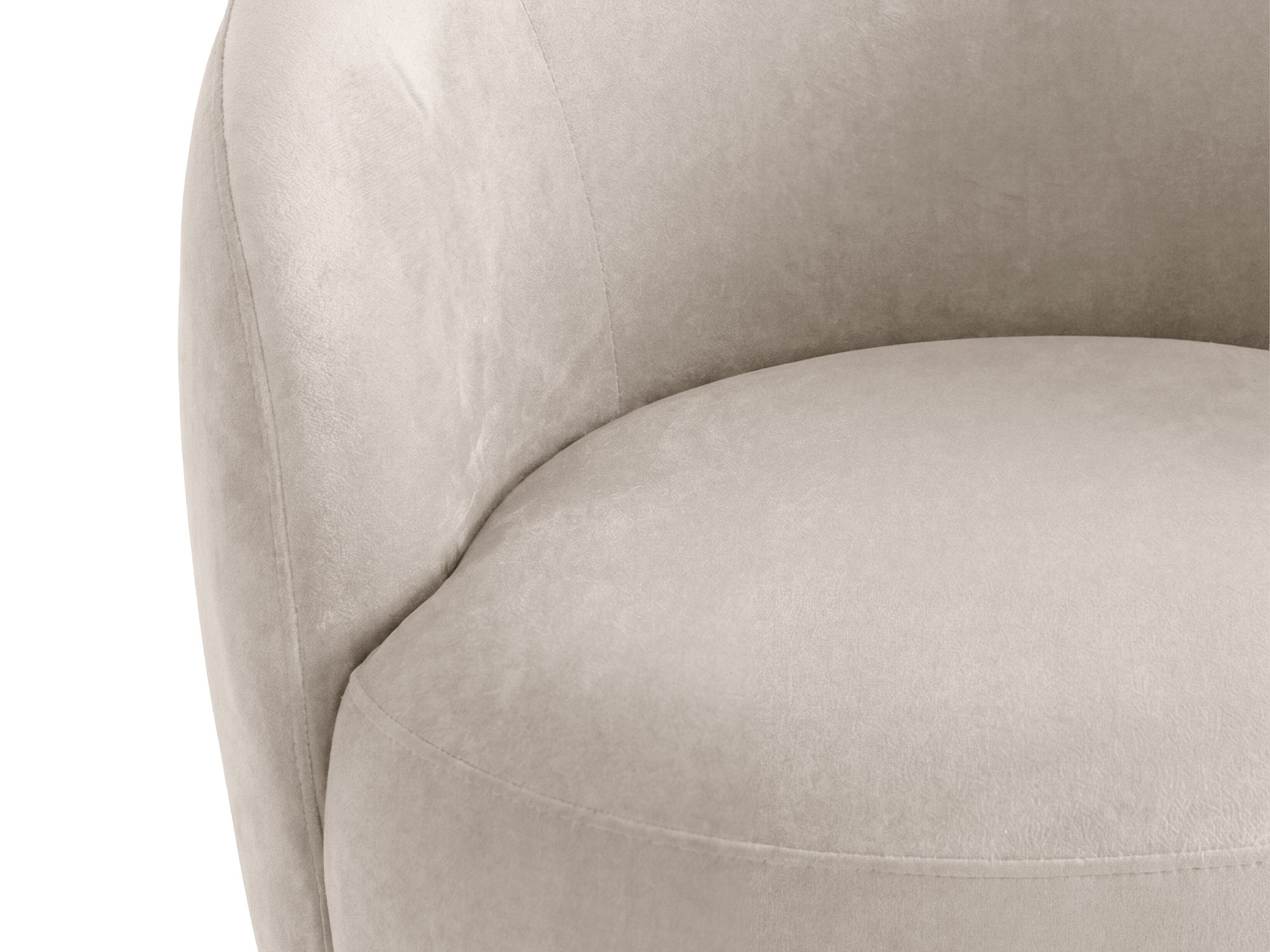 Micadoni Amalta Armsessel Samt Salvador Beige