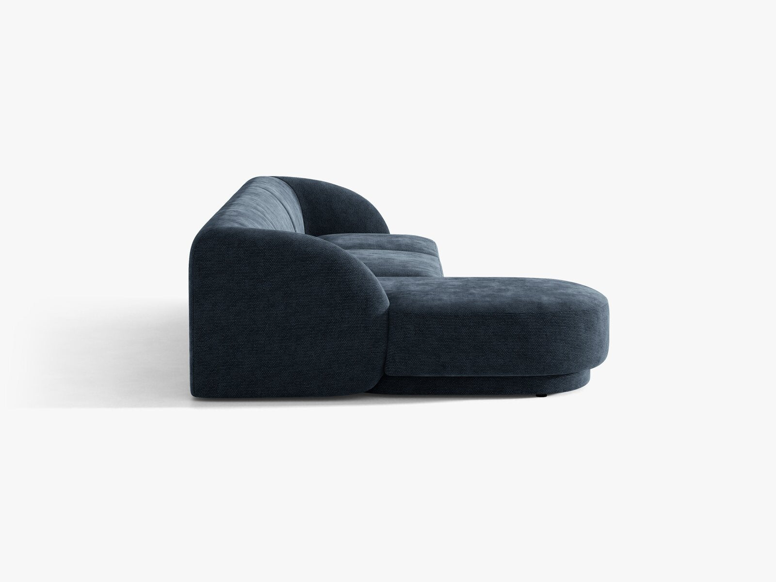 Micadoni Ecksofa Miley 4-Sitzer Links Chenille Haga Königsblau
