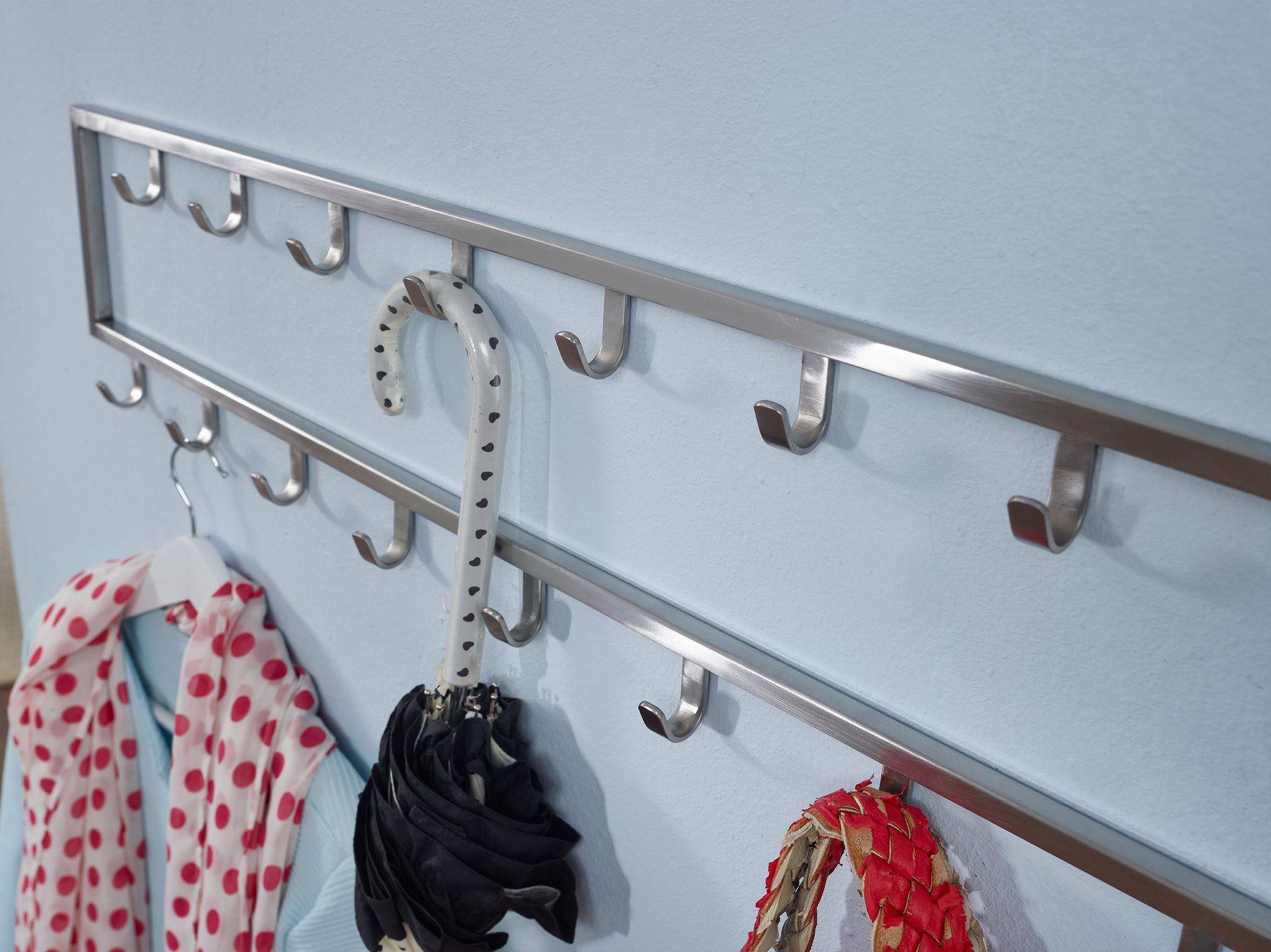 Wandgarderobe Freysnes Metall Silber 80 × 4 × 20 cm