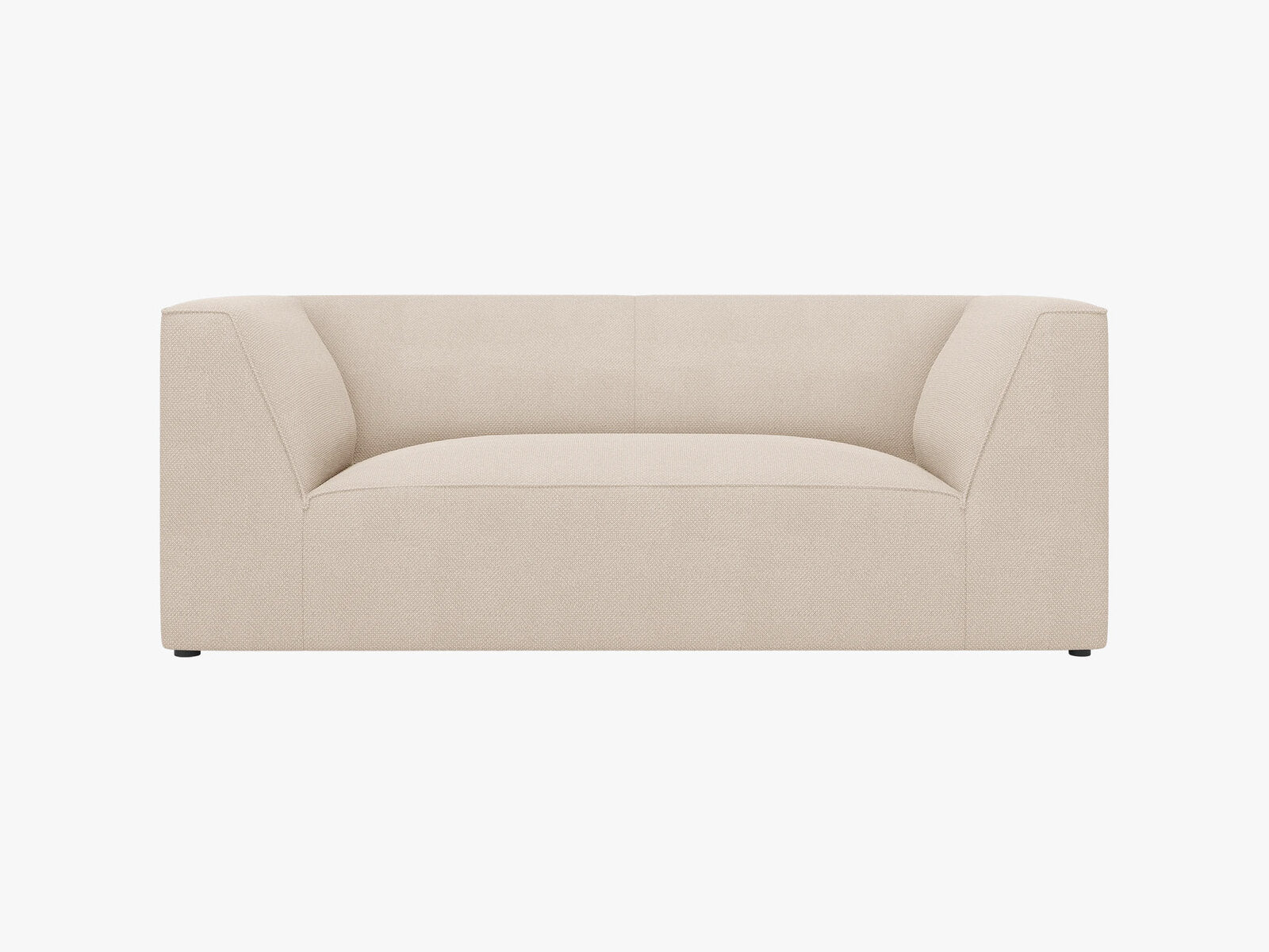 Micadoni Sofa Ruby 2-Sitzer Strukturierter Stoff Ottawa Beige