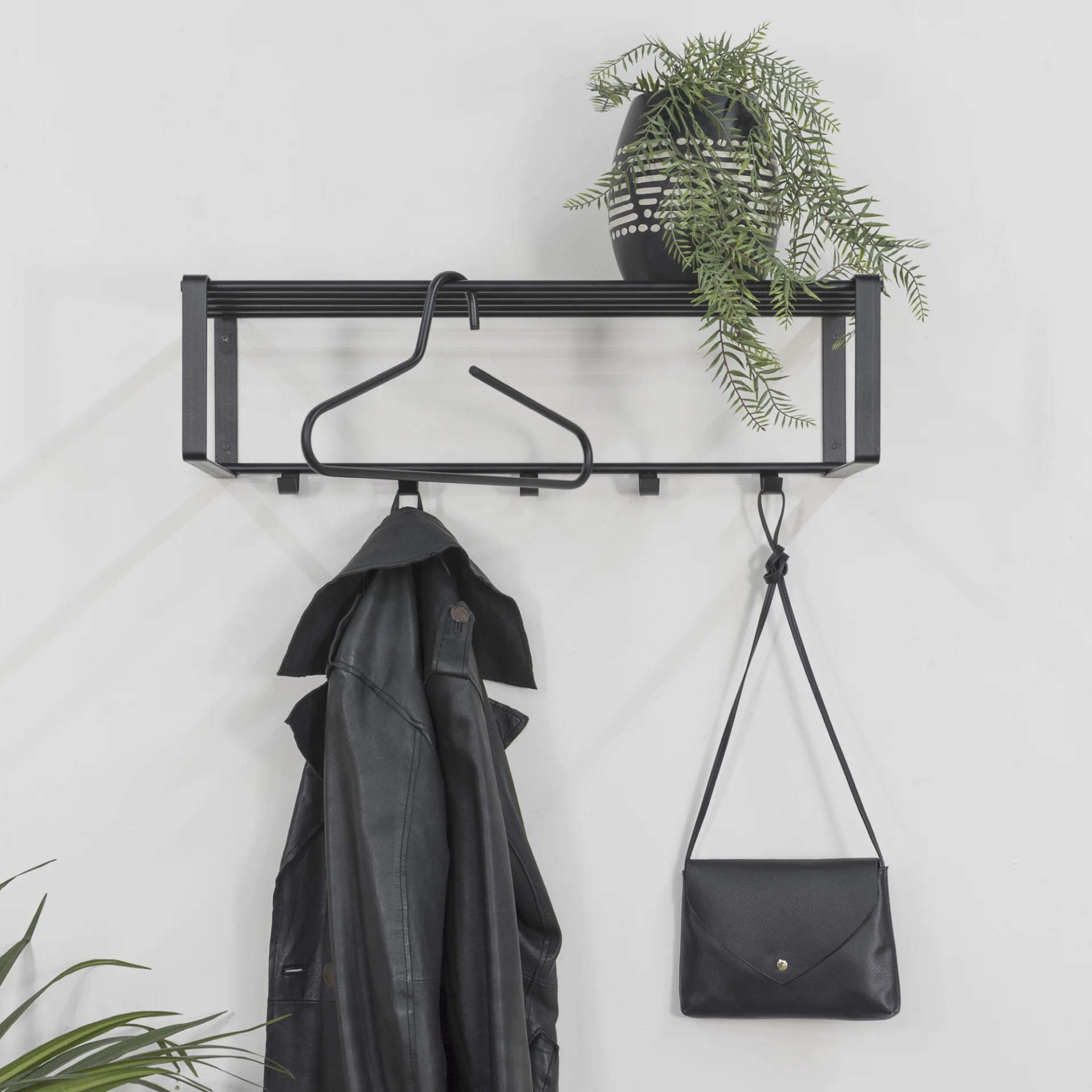 Spinder Design Wandgarderobe Rex 2 Schwarz