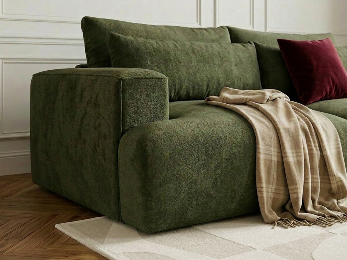 Bobochic Twiny Sofa 3-Sitzer Stoff Grün