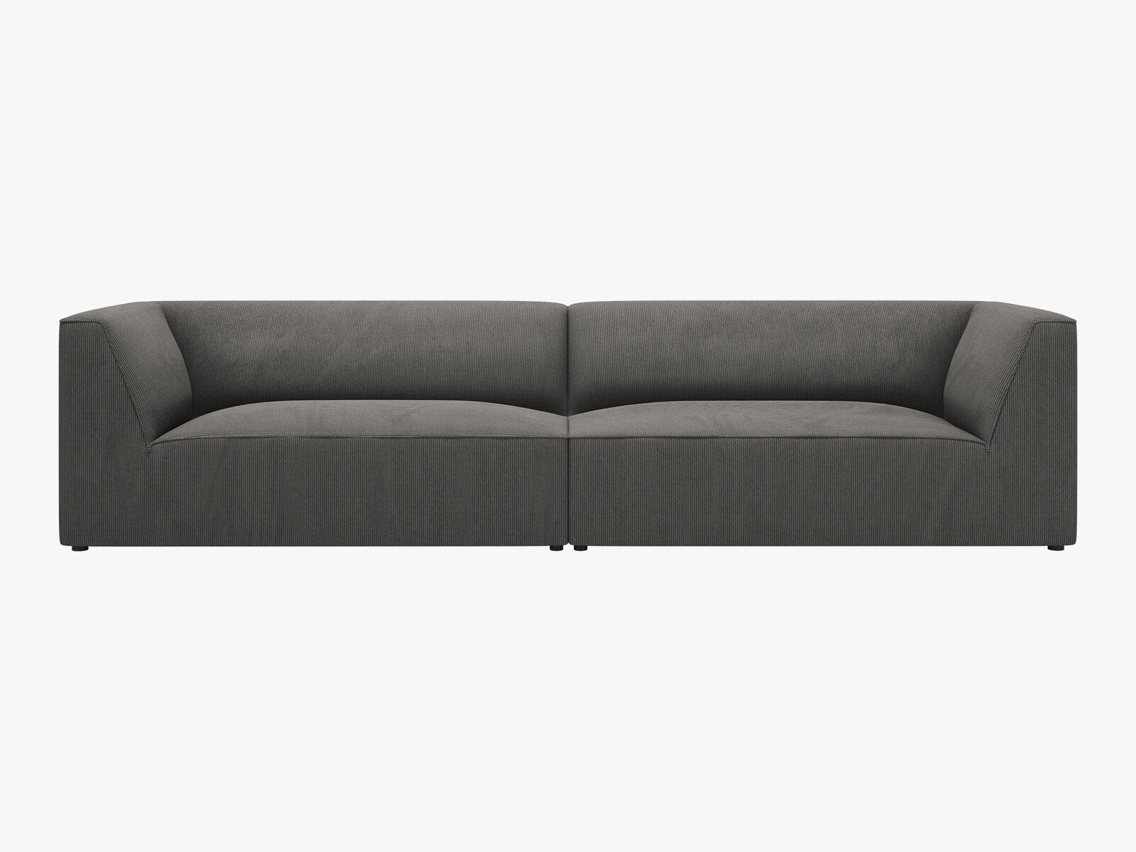 Micadoni Sofa Ruby 4-Sitzer Kord Scala Dunkelgrau