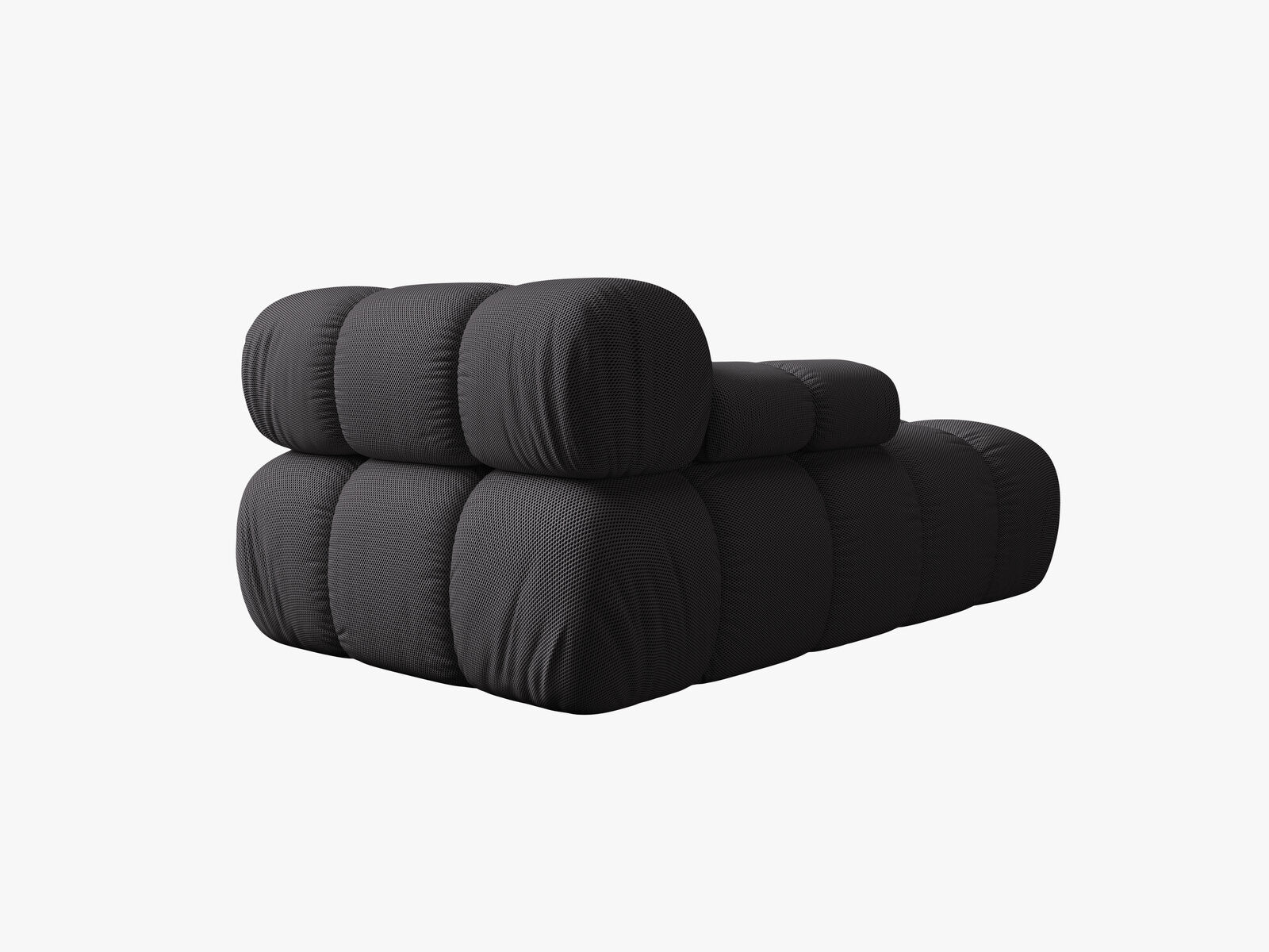 Micadoni Recamiere Bellis Links 3D-Stoff Sonic Espresso