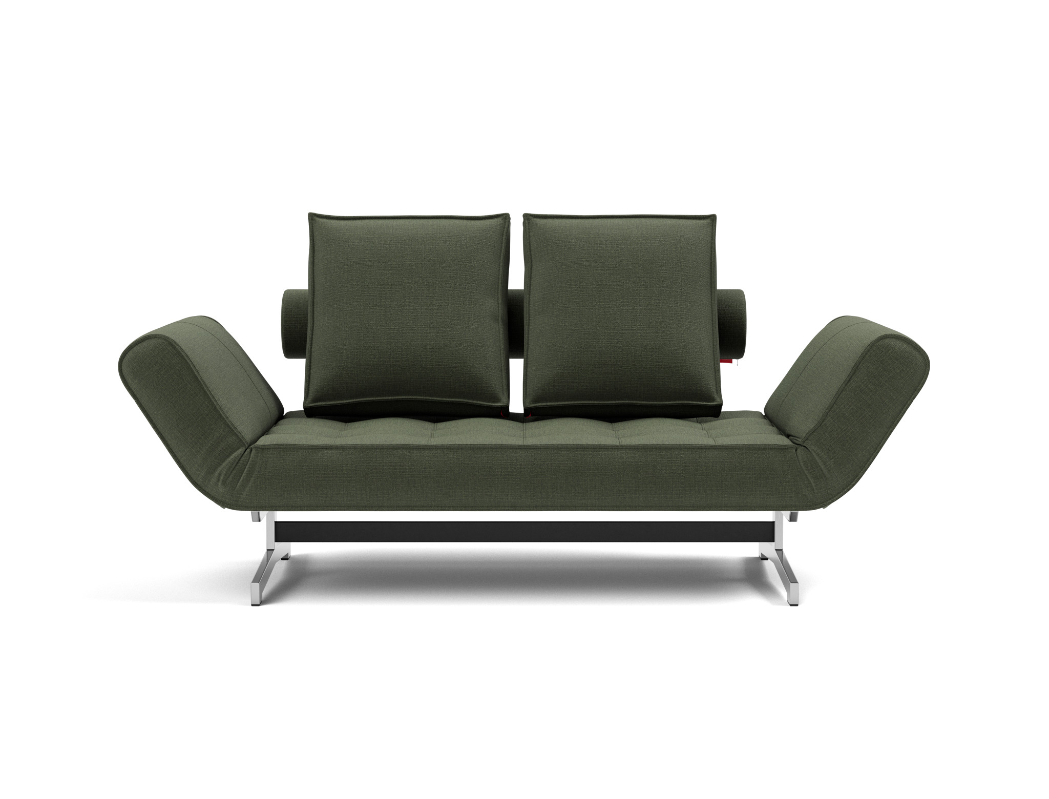 Tagesbett Ghia Chenille Esina 413-Olive-Green Beine Chrom