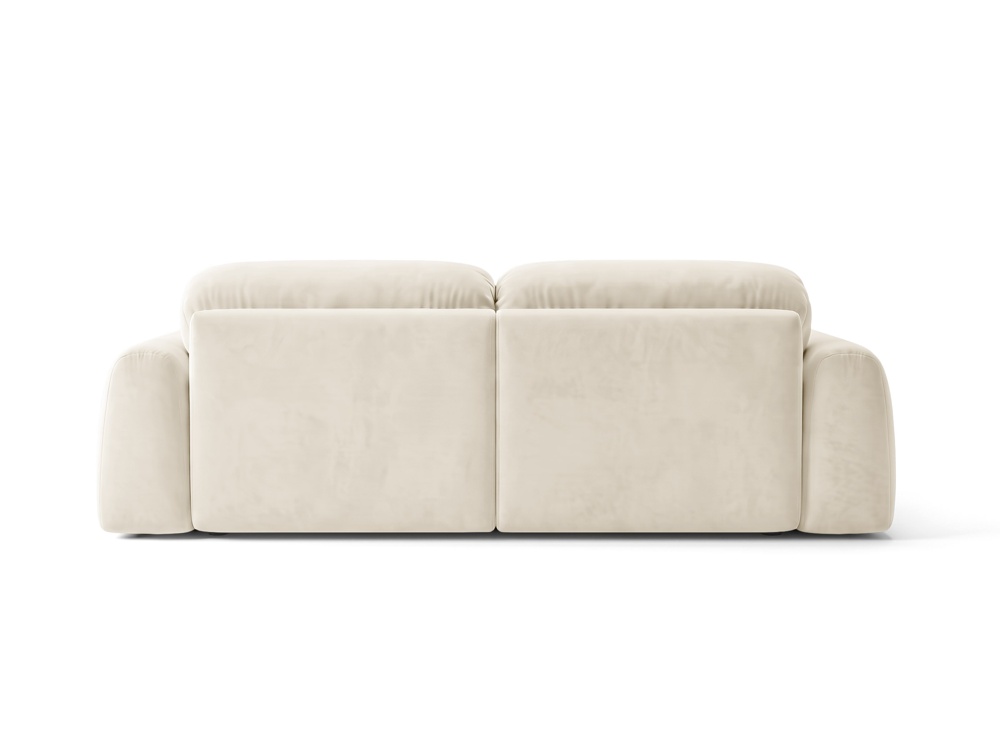 Cosmopolitan Design Ecksofa Milan 3-Sitzer Samt Bluvel Helles Beige Rechts