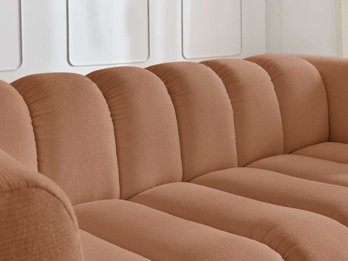 Bobochic Talia Sofa 3-Sitzer Melange-Stoff Orange
