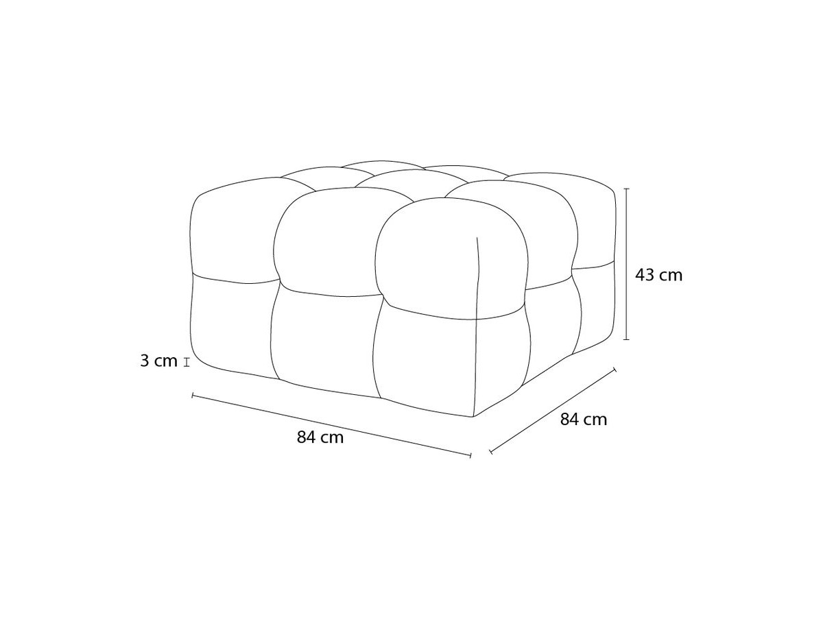 Bobochic Cloud Pouf Stoff Beige