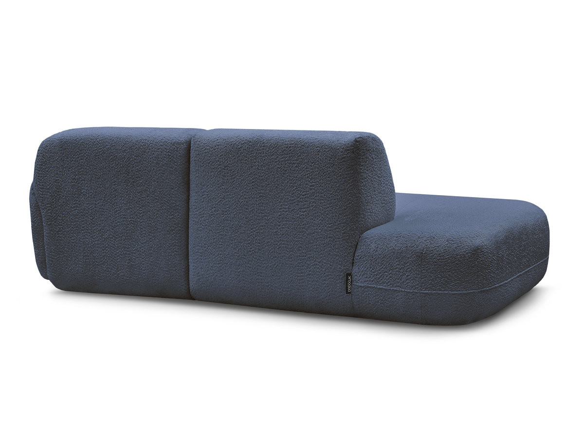 Bobochic Anda Ecksofa 241 × 163 cm Chenille Dunkelblau Ecke rechts