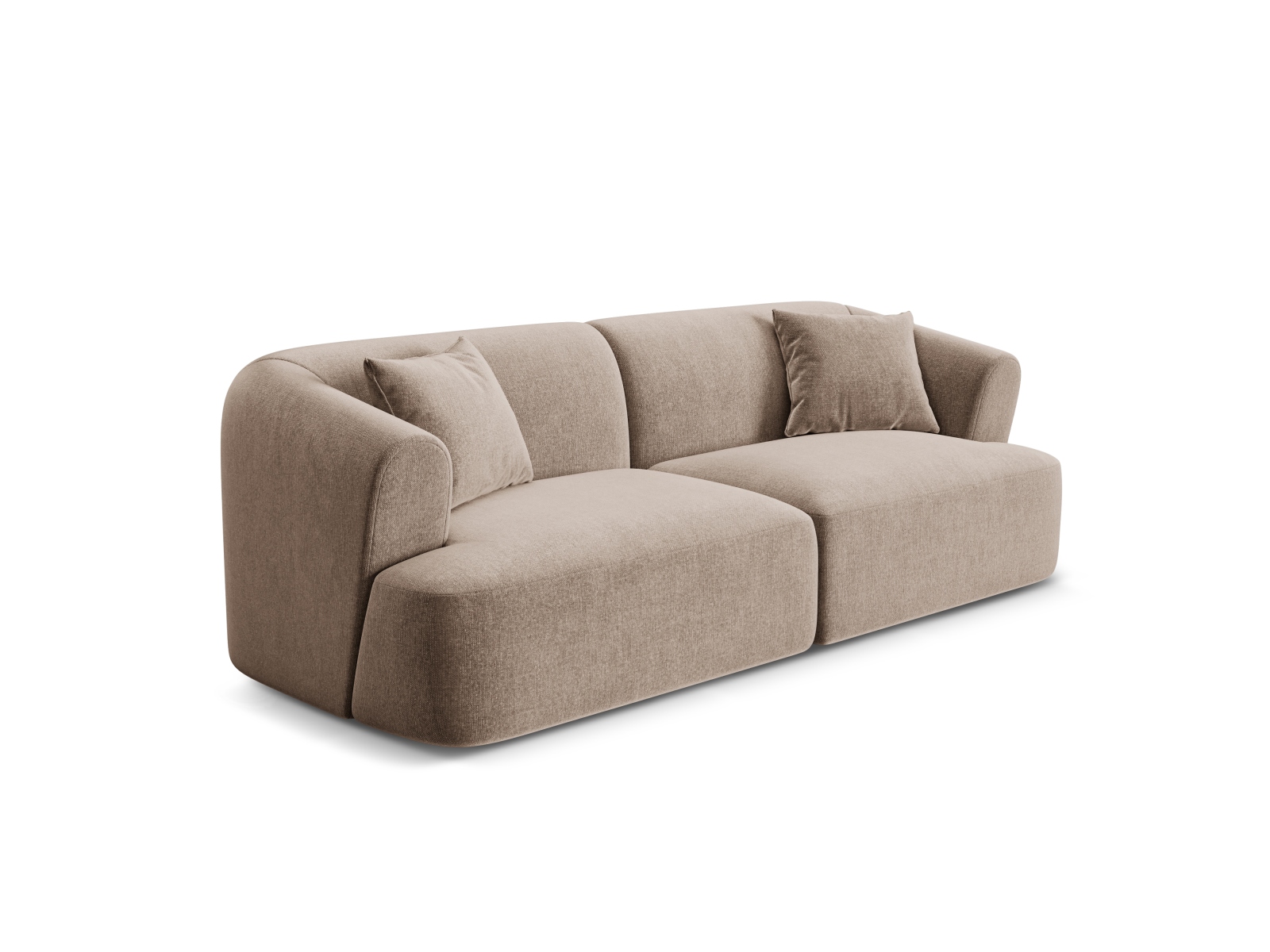 Cosmopolitan Design Sofa Campi 3-Sitzer Samt Vogue Dunkelbeige
