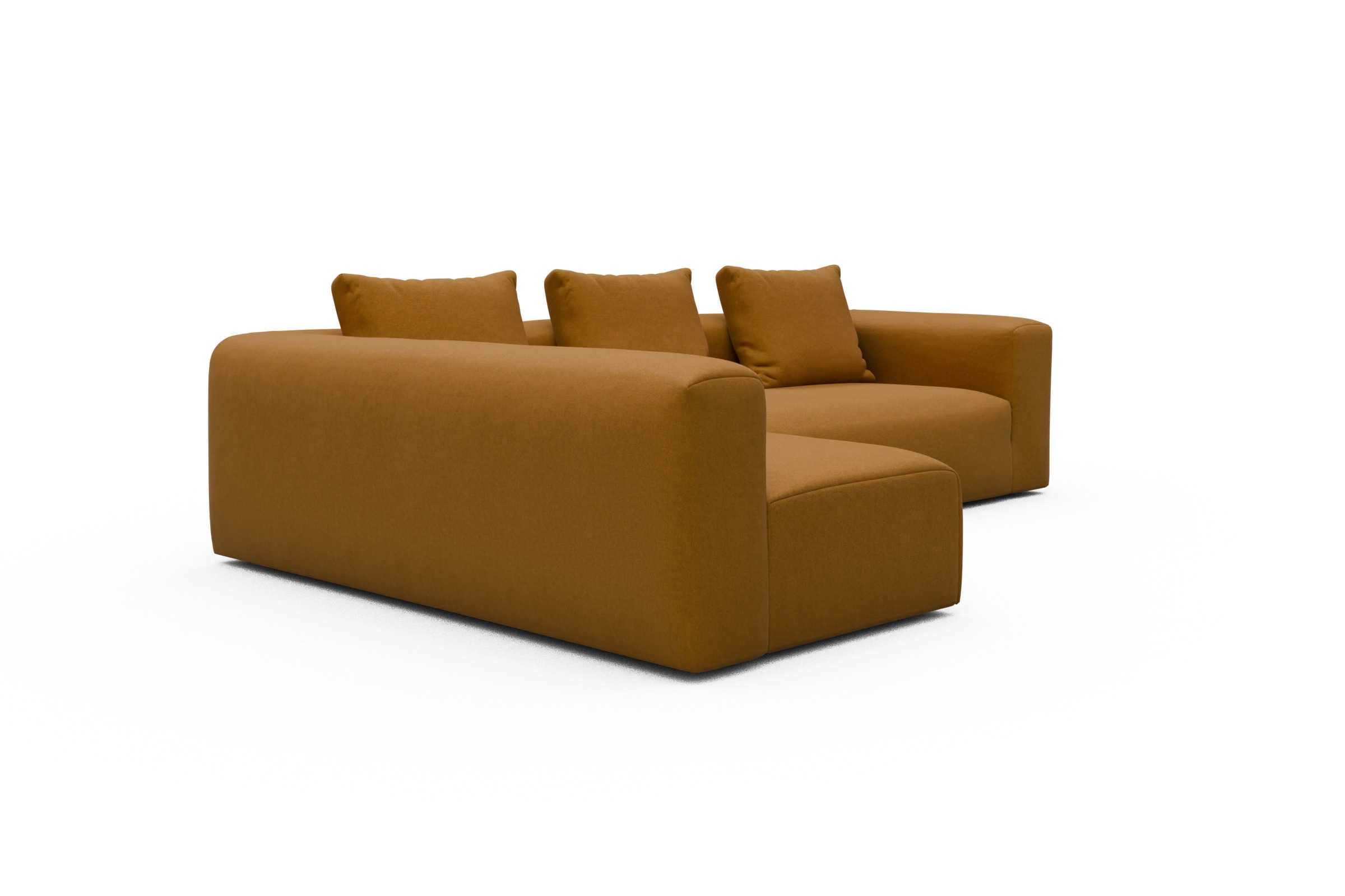 Ecksofa Fred 2x 2,5-Sitzer links offen Satya-Ocre