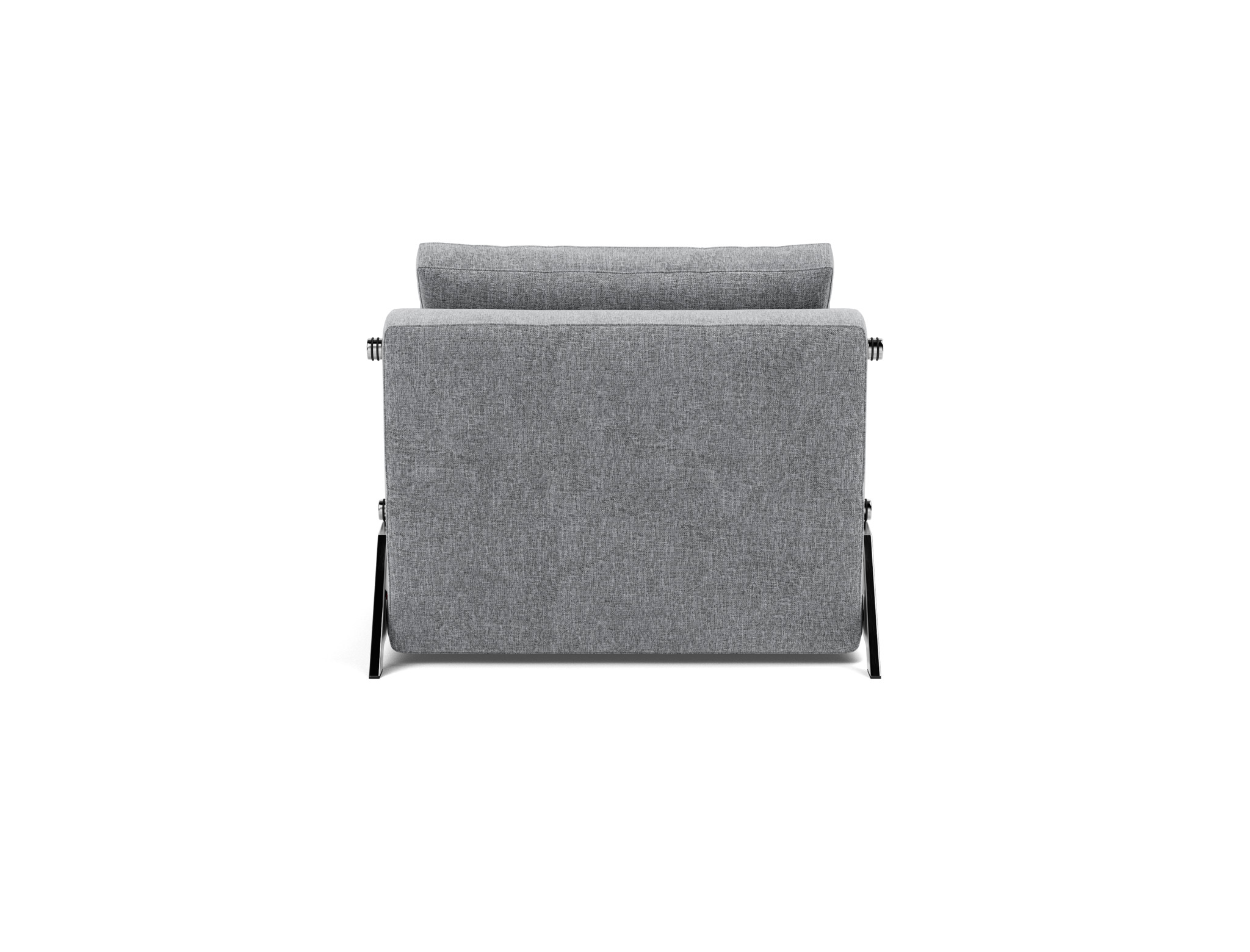 Schlafsessel Cubed 90 Strukturierter Stoff Twist 565-Granite Beine Chrom