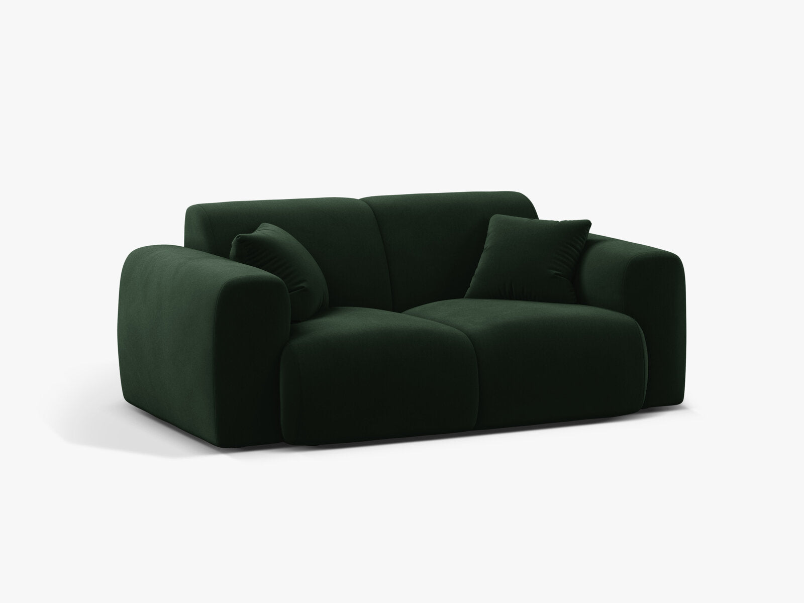 Micadoni Sofa Molino 2-Sitzer Samt Casino Flaschengrün