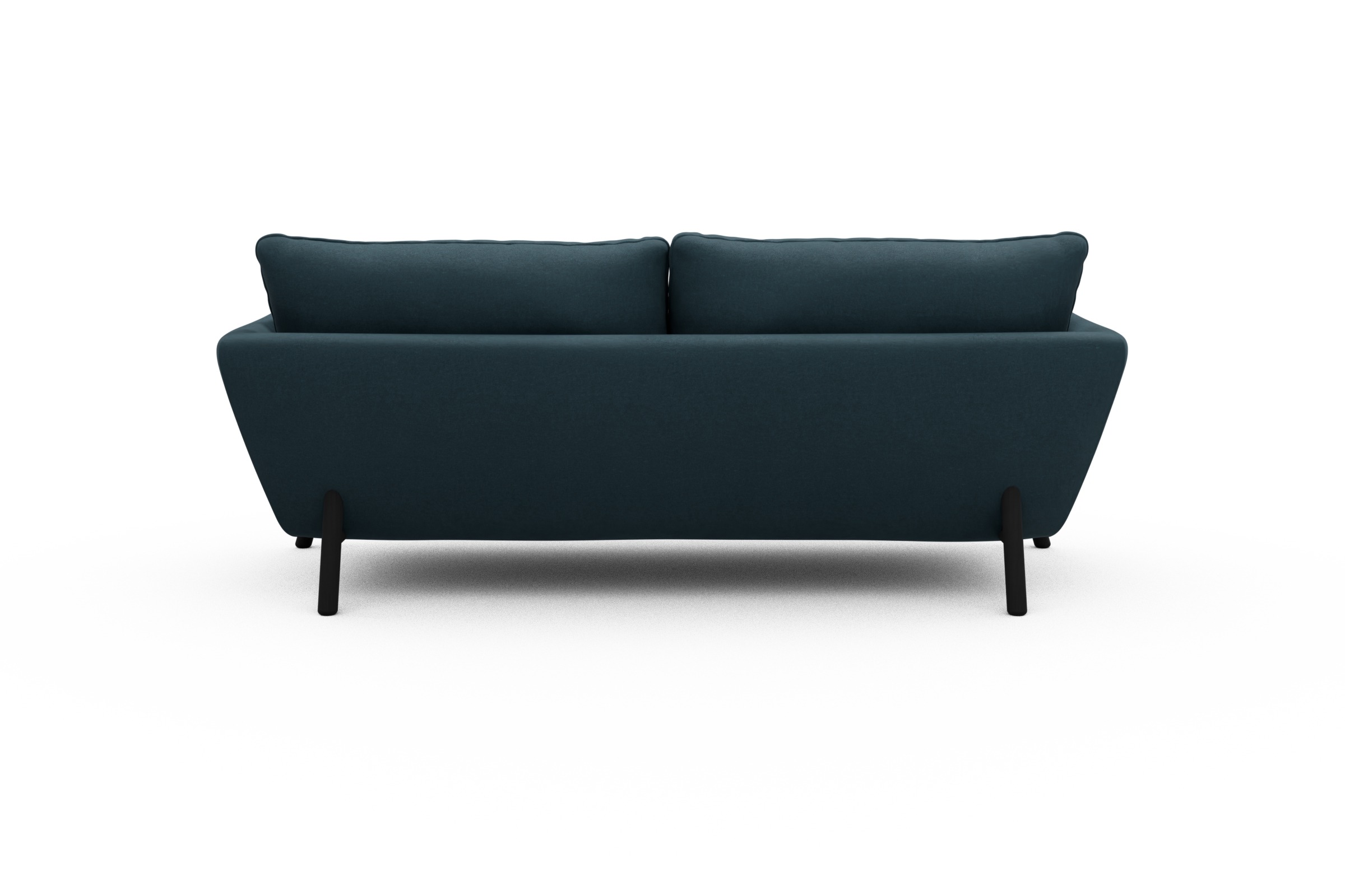 Sofa Emil 3-Sitzer Beinfarbe Eiche Schwarz Satya-Indigo