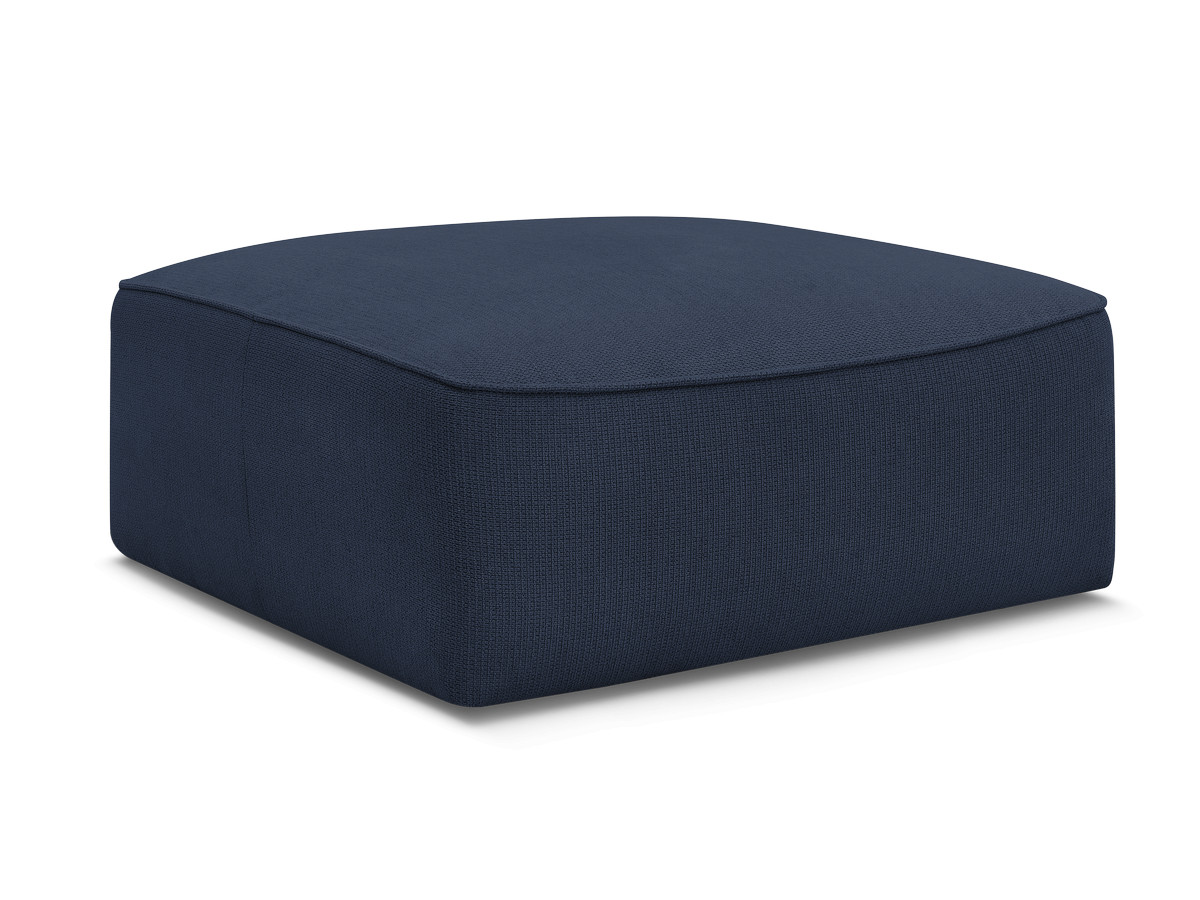 Bobochic Leopold Pouf Melange-Stoff Dunkelblau