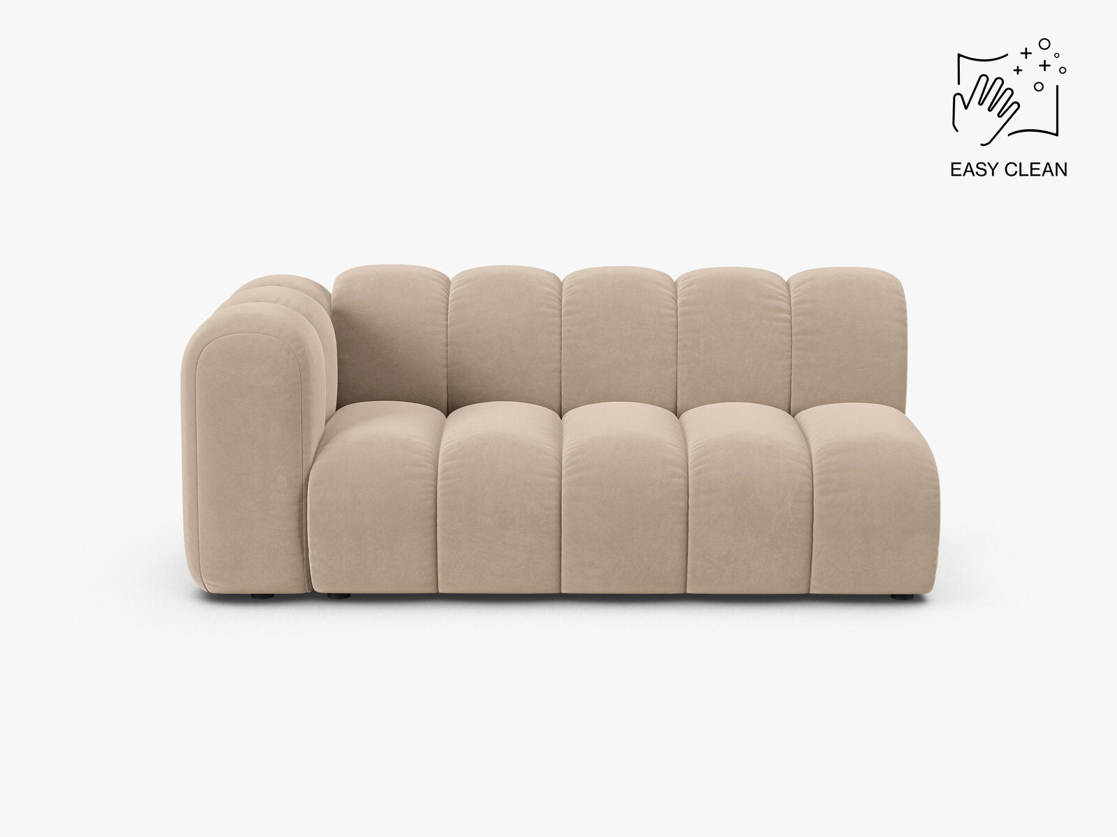 Micadoni Modul Lupine 3-Sitzer Samt Venus Beige Links