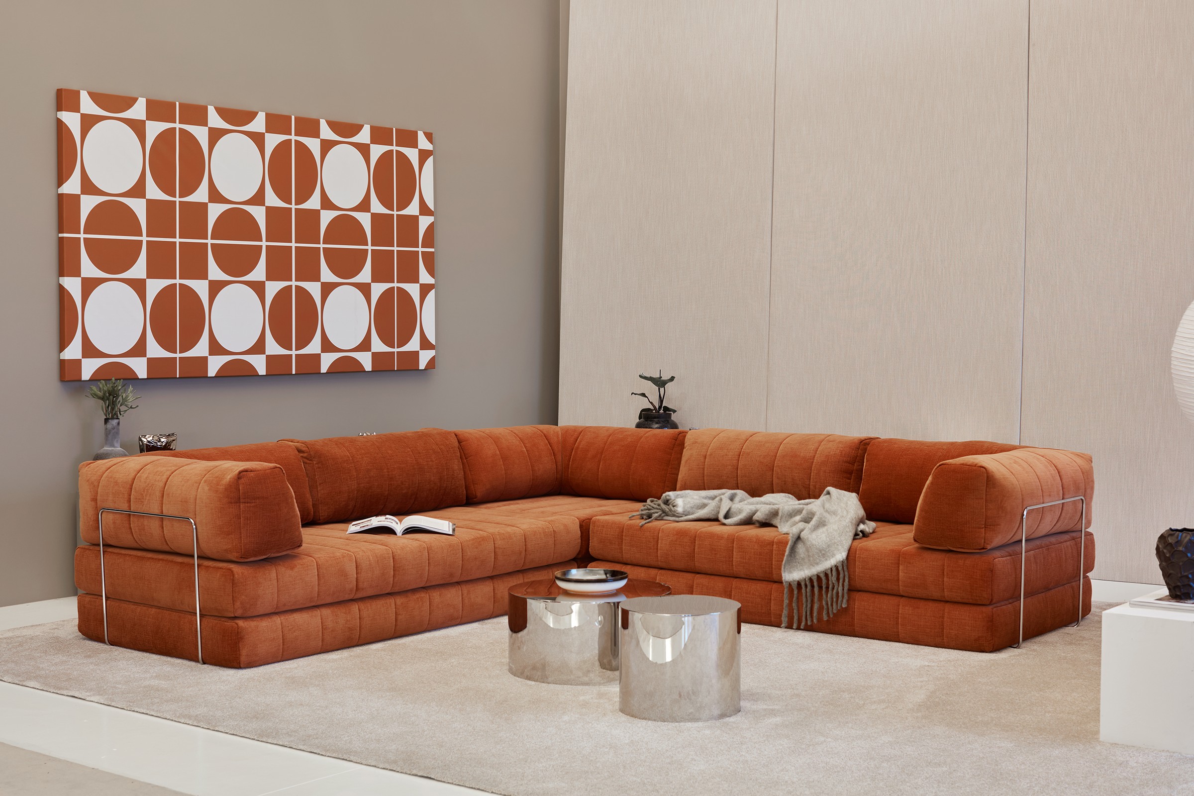 Eck-Schlafsofa CozyPad mit Armlehnen