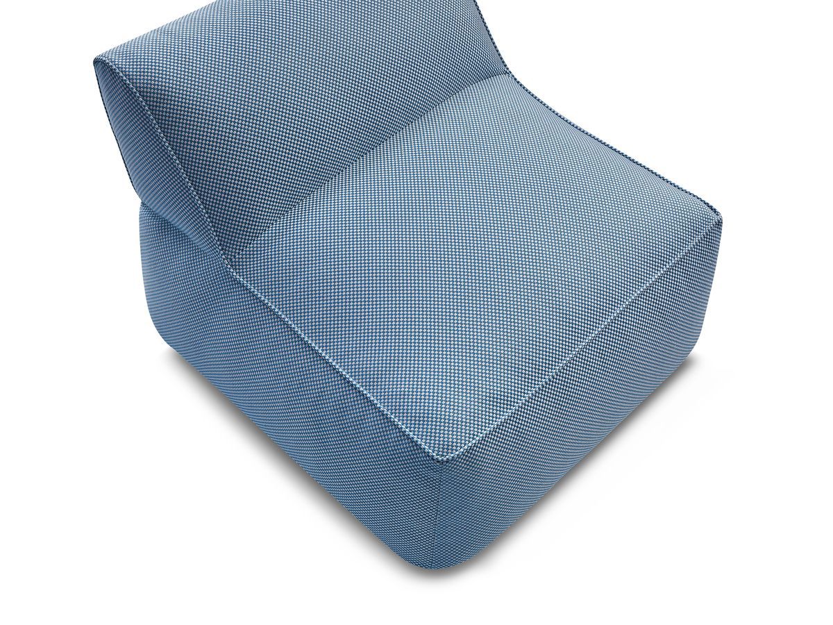 Bobochic Riviera Sofamodul 1-Sitzer Melange-Stoff Dunkelblau
