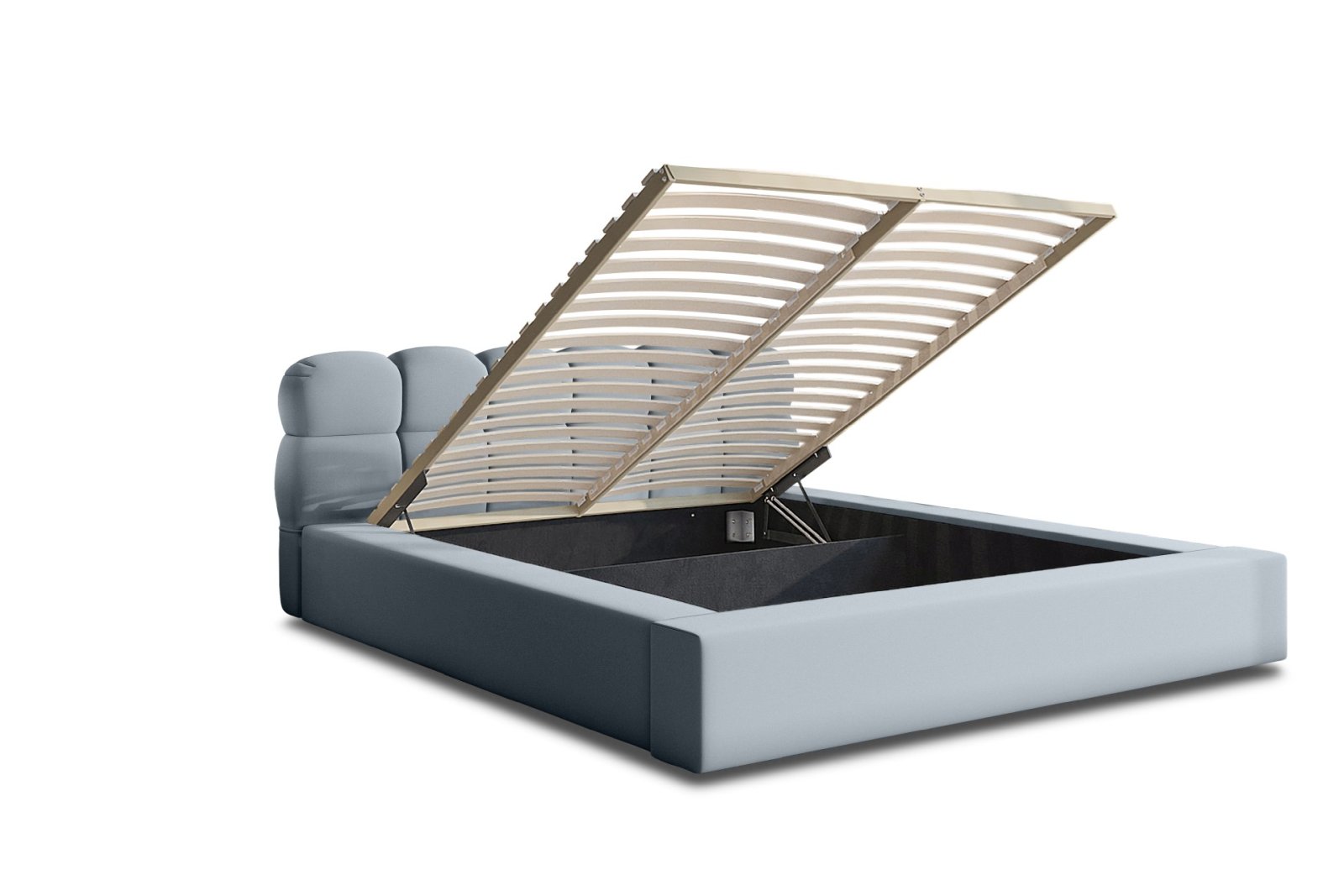 Polsterbett Vento-New Samtstoff 140x200 mit Holzrahmen Piano 14 Stahl