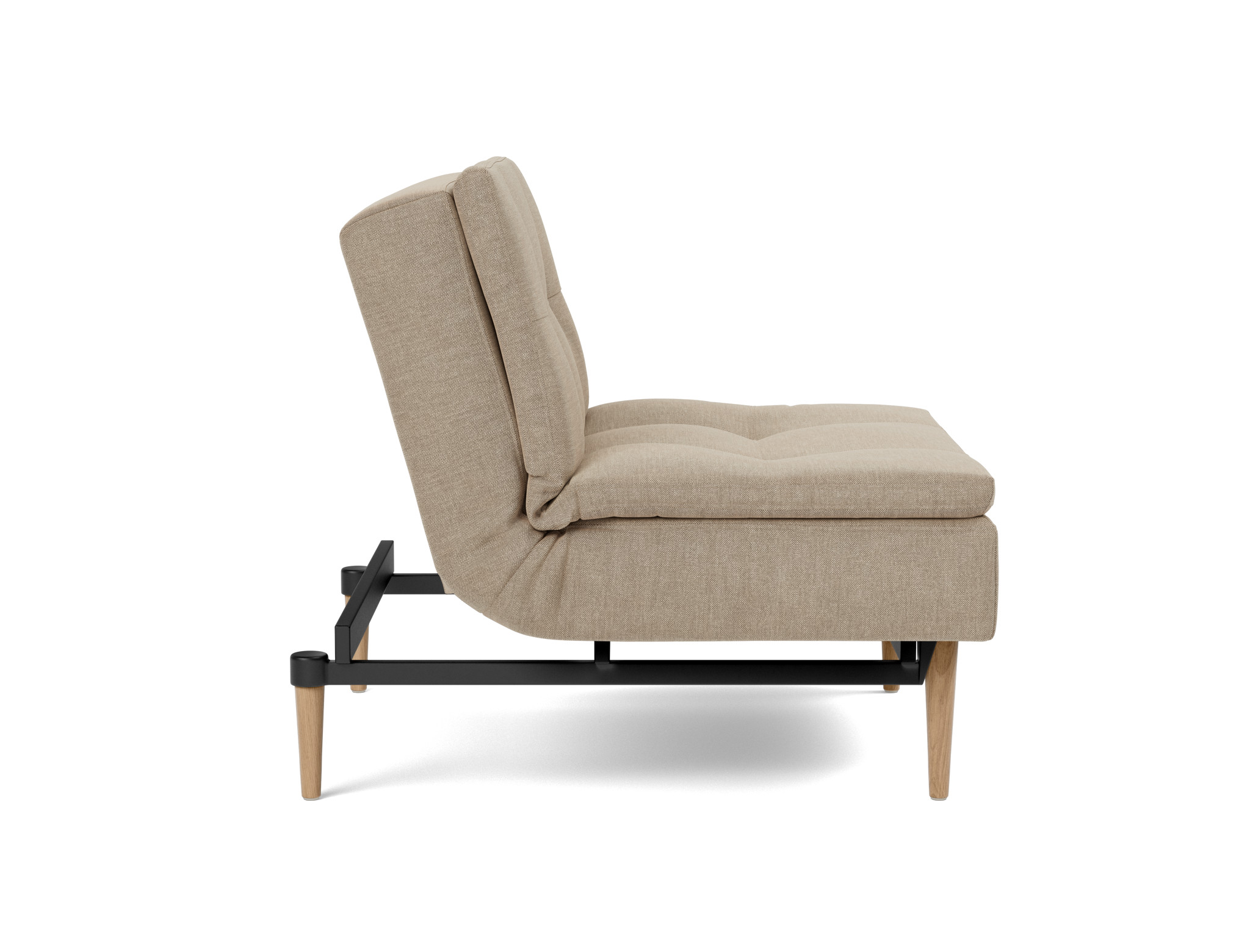 Sessel Dublexo Flachgewebe Phobos 587-Mocha Beine Styletto Eiche hell