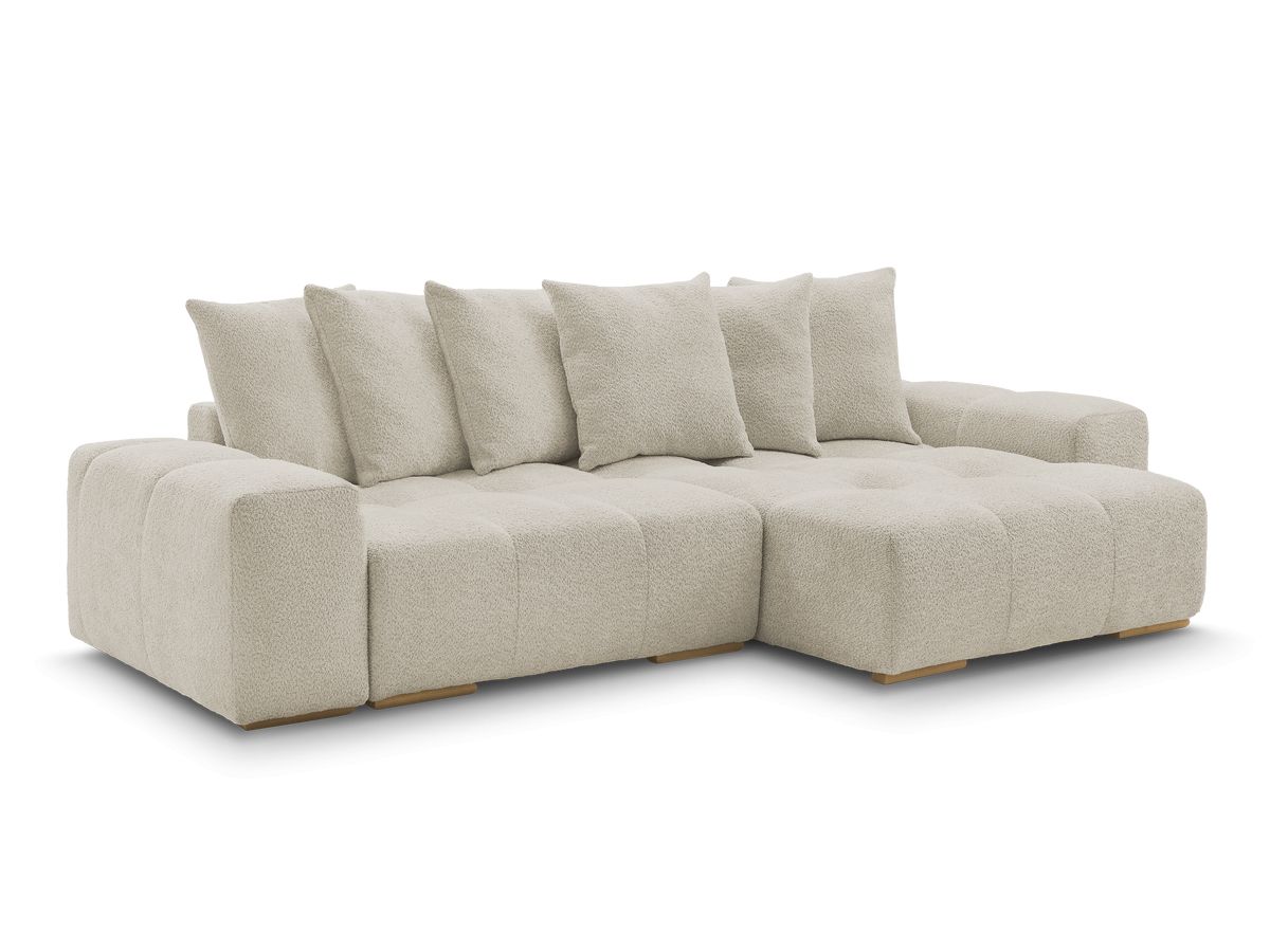 Bobochic Anakin Ecksofa mit Schlaffunktion und Bettkasten, 6 Kissen
