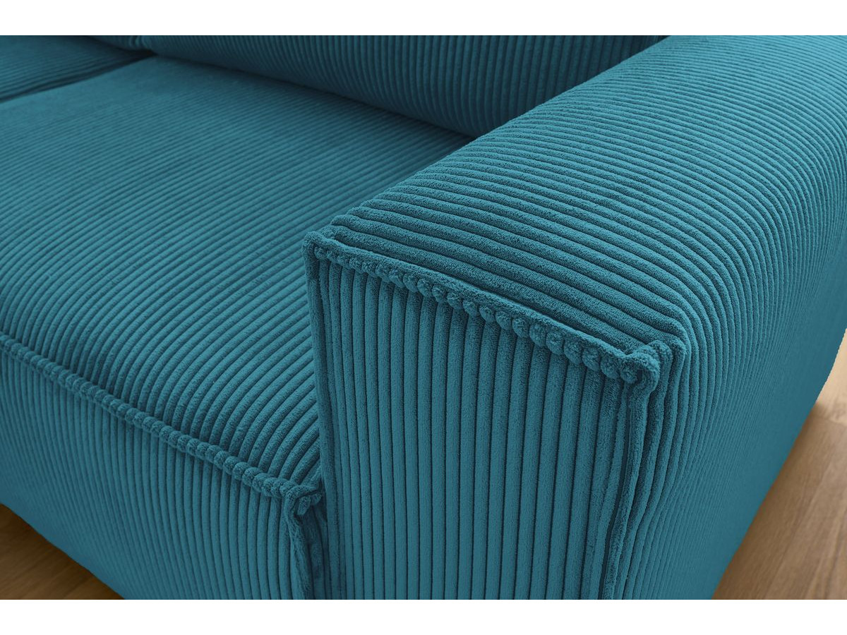 Bobochic Nihad Ecksofa Cordsamt Dunkelblau Ecke links