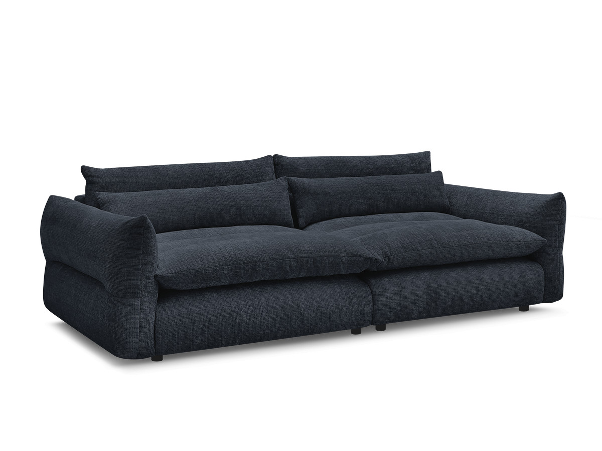 Bobochic Neil Sofa 3-Sitzer Strukturstoff Dunkelblau