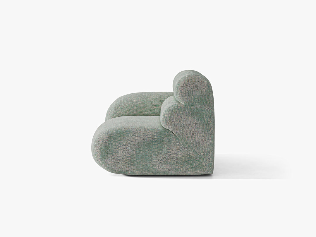 Micadoni Neo Sofamodul Links Chenille SILENCIO Gedämpftes Blau