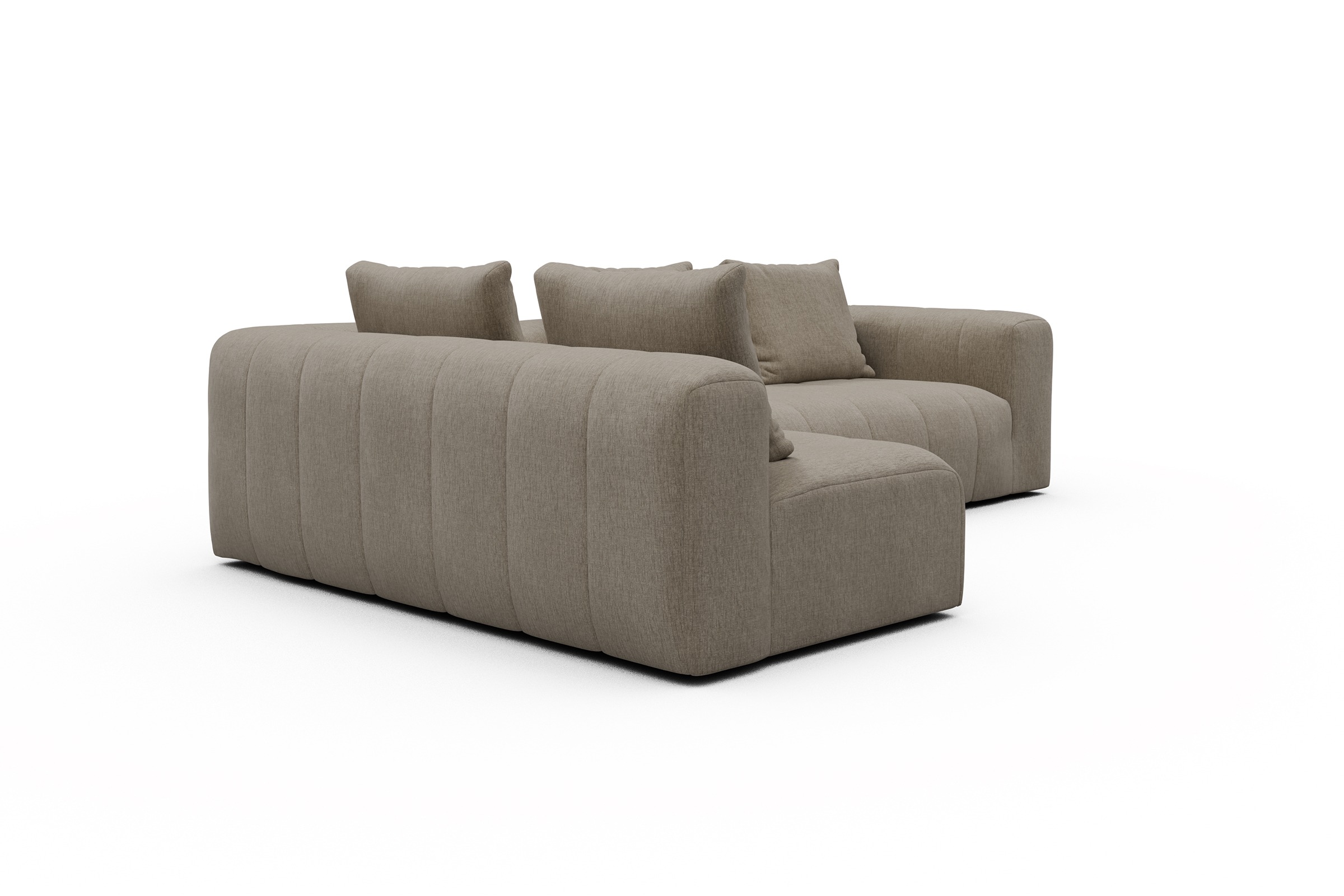 Ecksofa Hugo 2x 2,5-Sitzer Armlehne rechts Smooth-Belge
