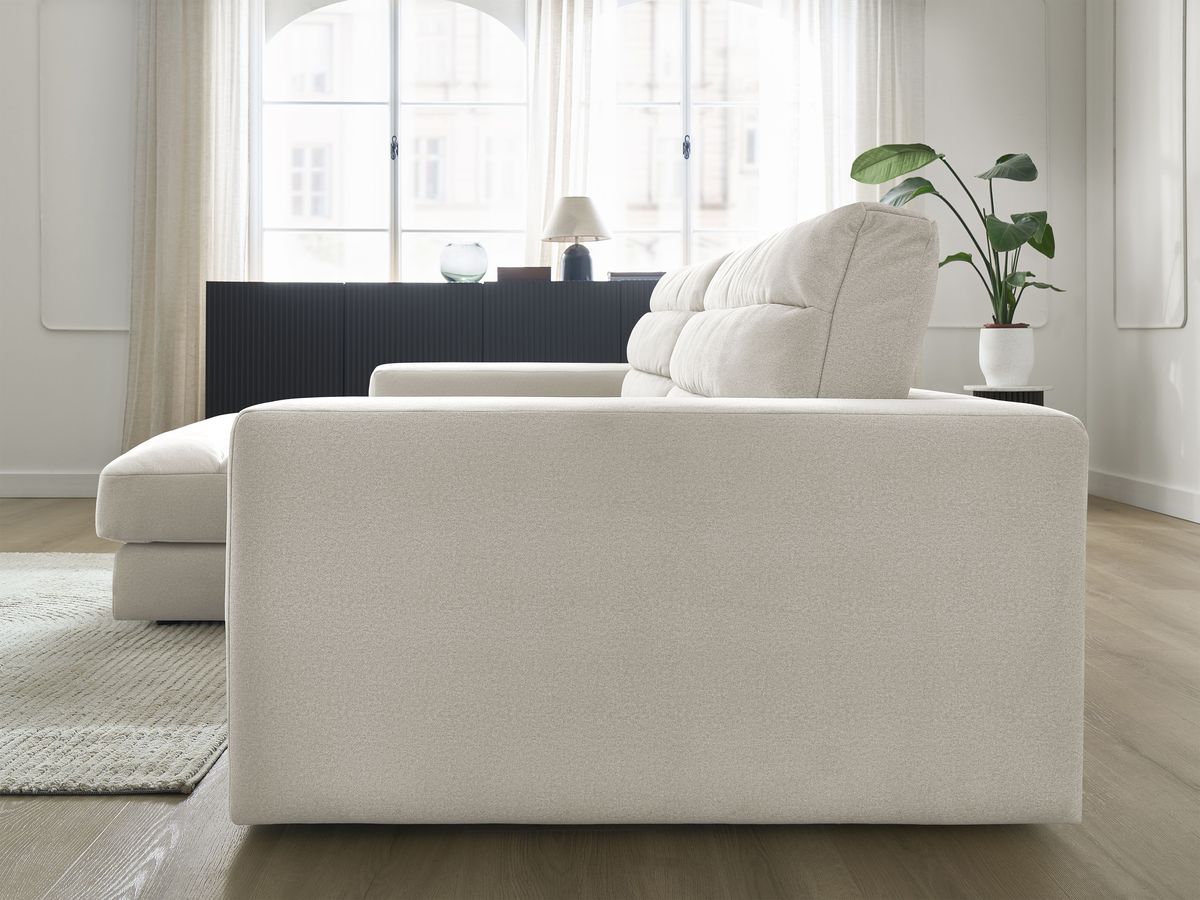 Bobochic Sierra Ecksofa Samt Beige Ecke links