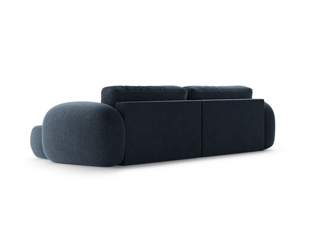 Cosmopolitan Design Wendbares Ecksofa Tonale 4-Sitzer mit Schlaffunktion und Bettkasten Chenille Eden Marineblau