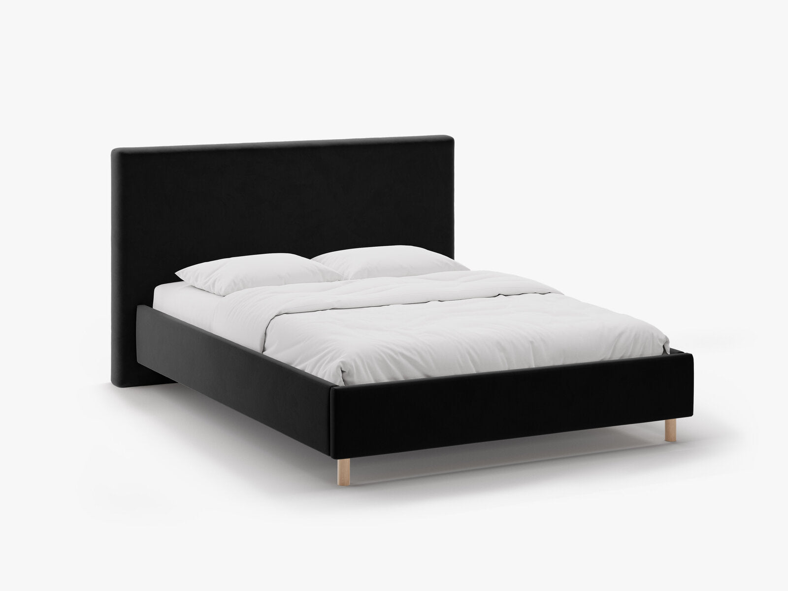 Micadoni Stauraumbett mit Kopfteil Eloise Samt Magic Velvet Schwarz 160x200