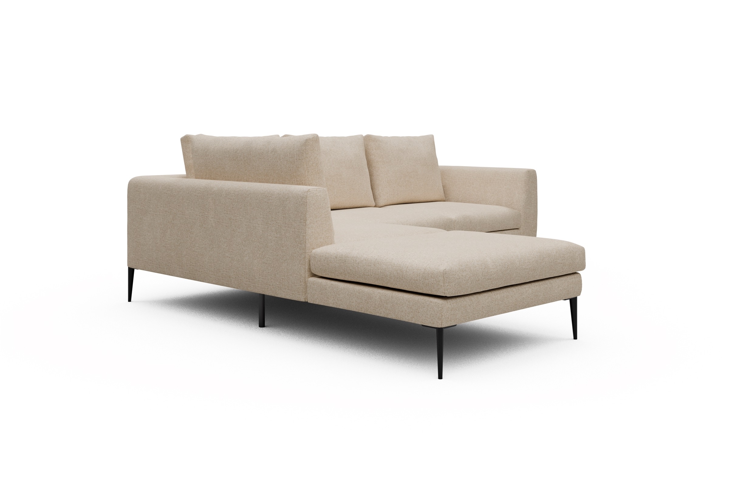 Ecksofa Paul Relax-Ecke links mit 2-Sitzer Casone-Natural-Beige