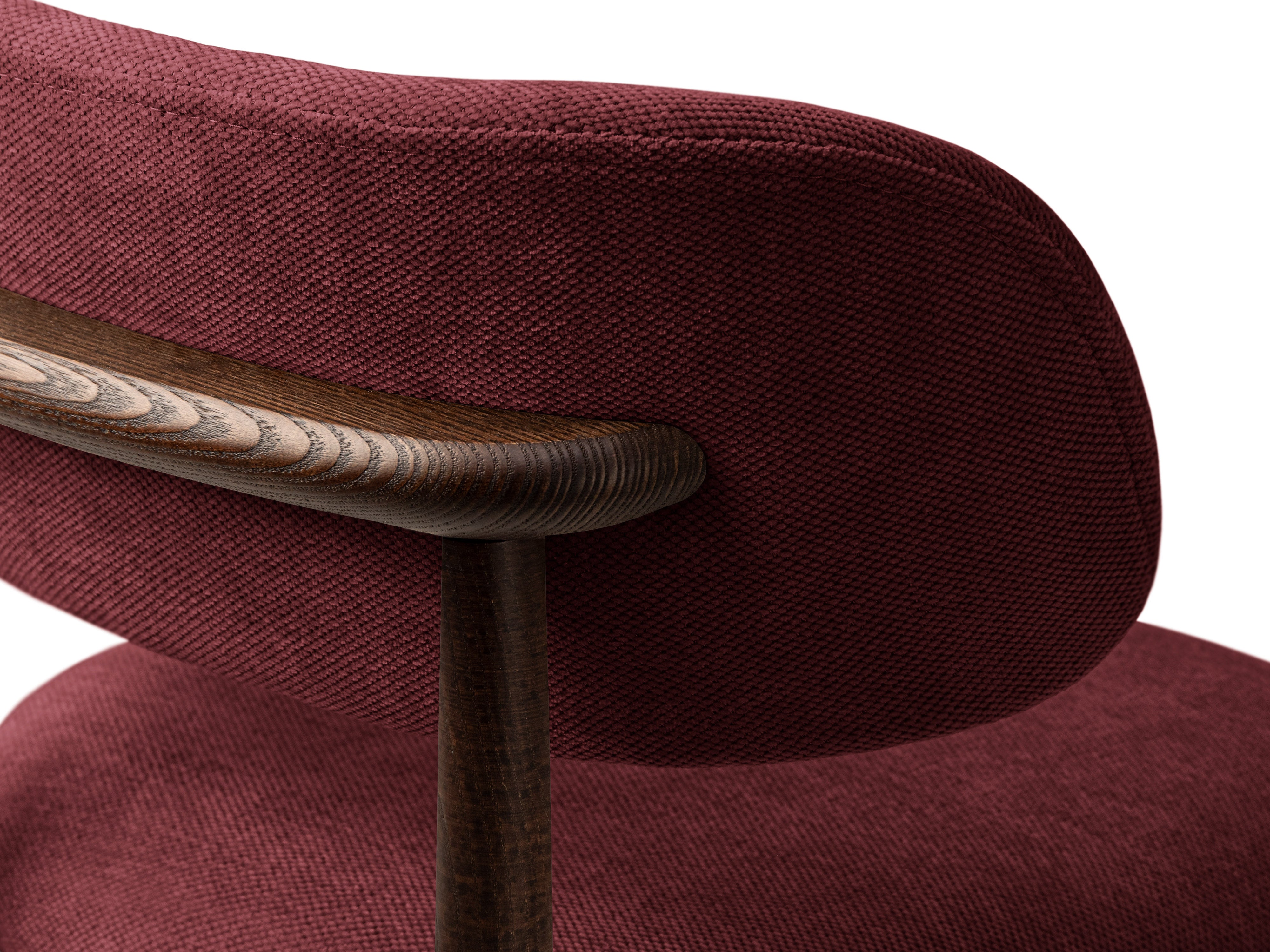 Micadoni Stuhl Evan Chenille Rebel Bordeaux Nussbaum