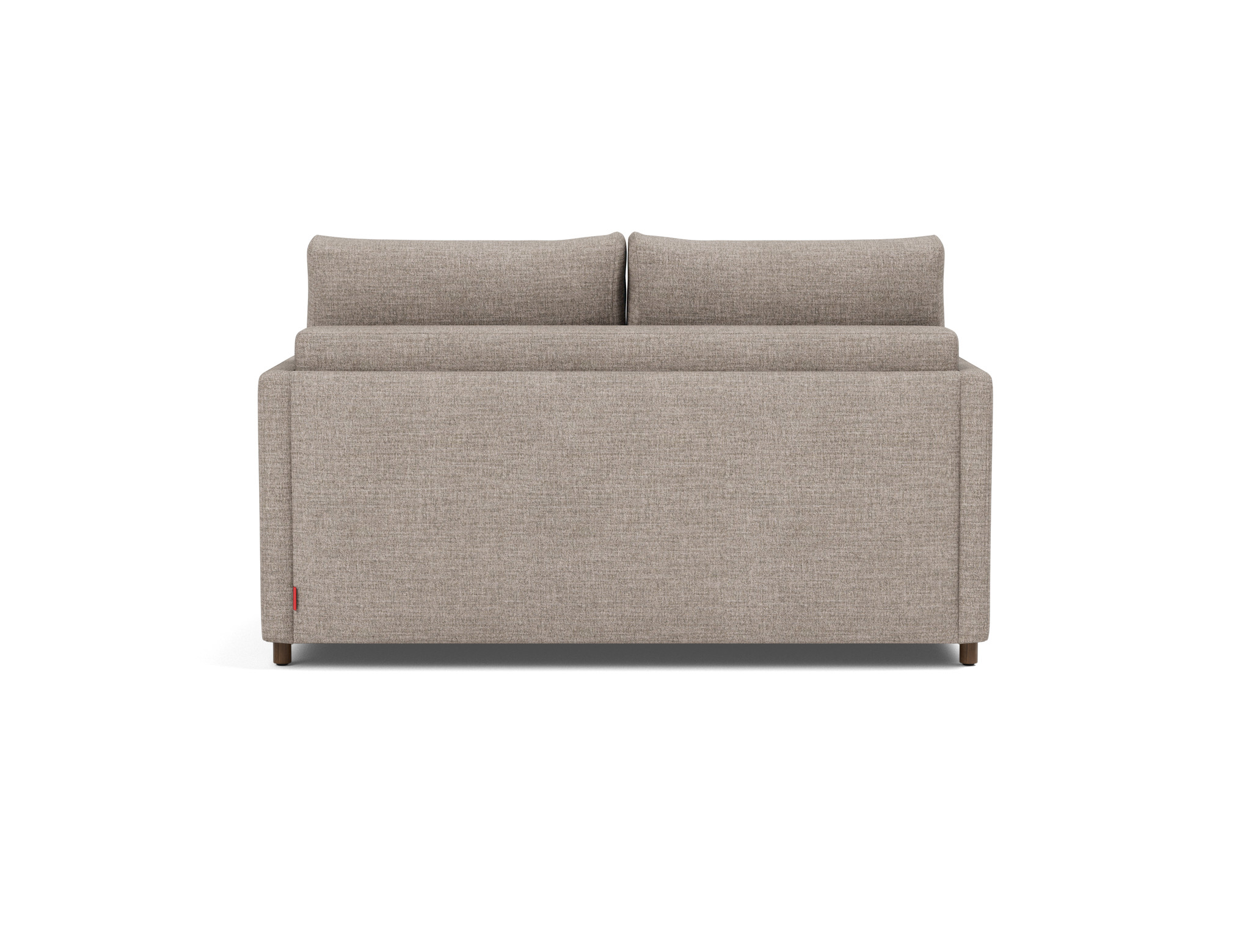 Schlafsofa Neah mit Slim-Armlehnen 140 Chenille Yuveno 472-Warm-Grey