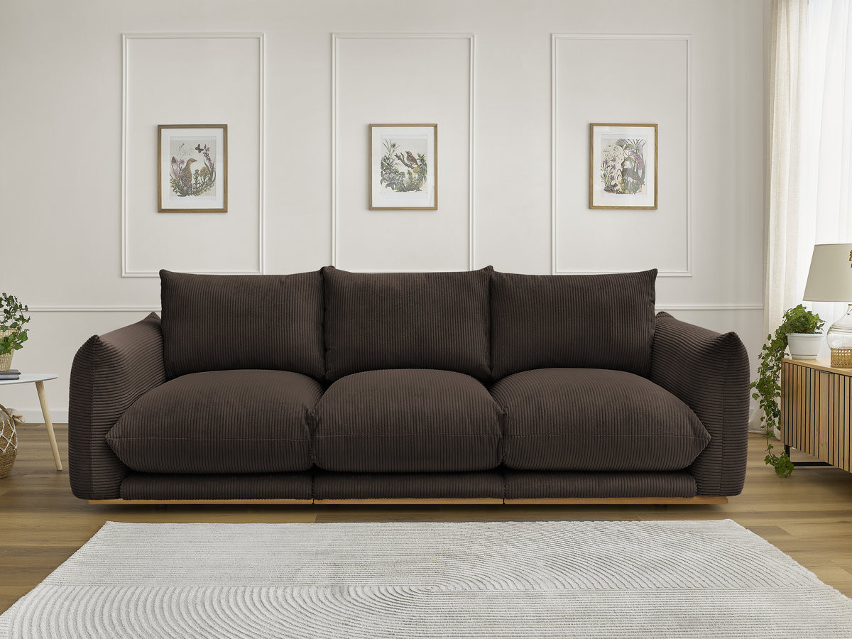 Bobochic Ernest Sofa 3-Sitzer 266 × 106 cm Cordsamt Braun