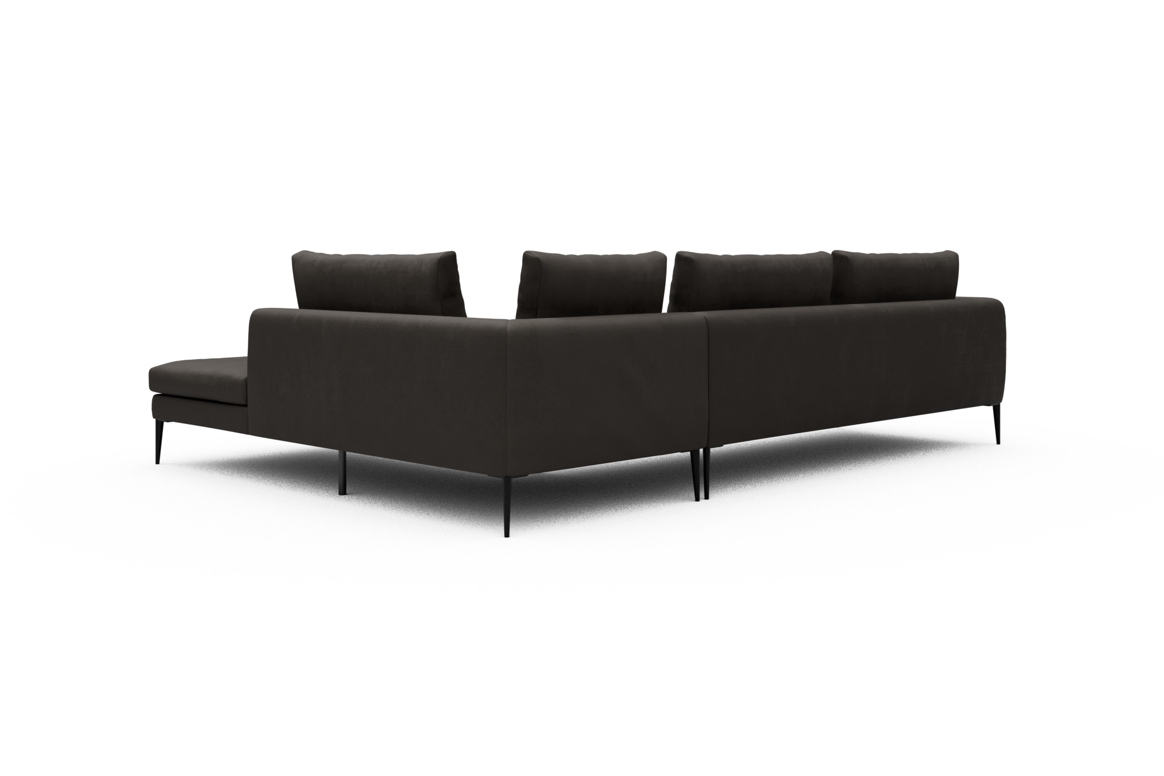 Ecksofa Paul Relax-Ecke links mit 3-Sitzer Cordufine-Taupe