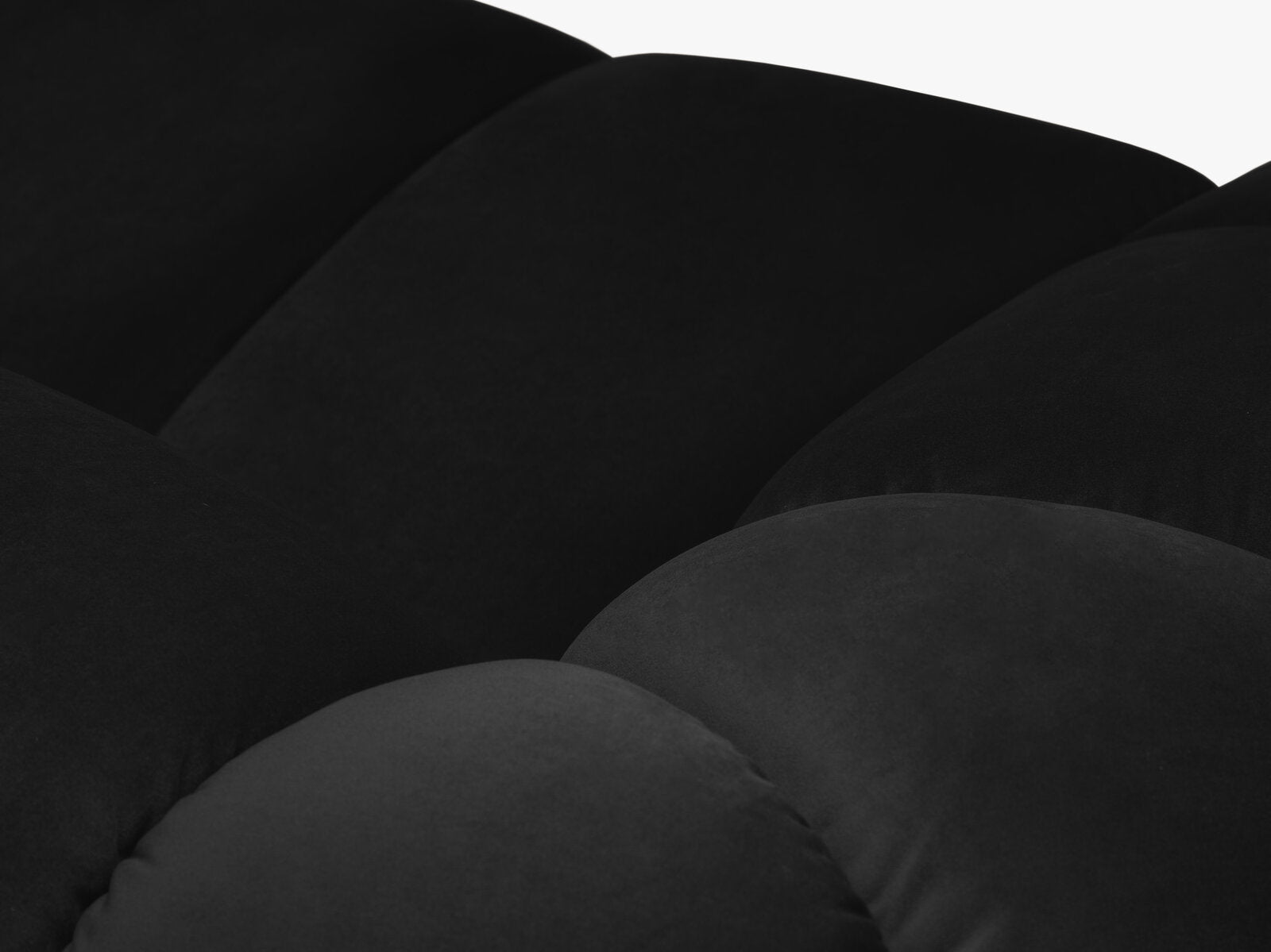 Micadoni Sofa Diana 2-Sitzer Samt Schwarz